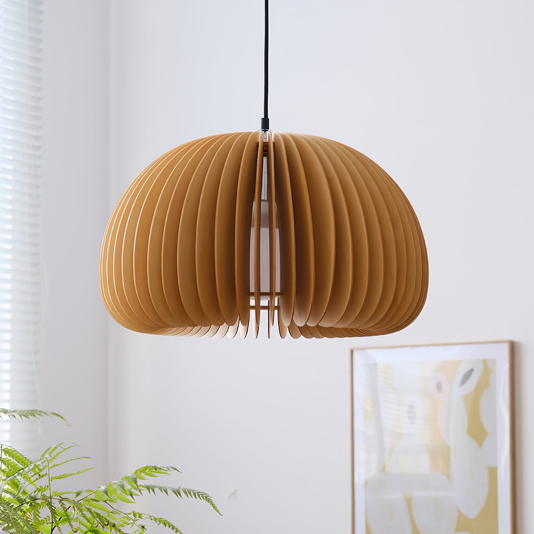 Wooden Pumpkin Pendant Lamp - Lumpaz