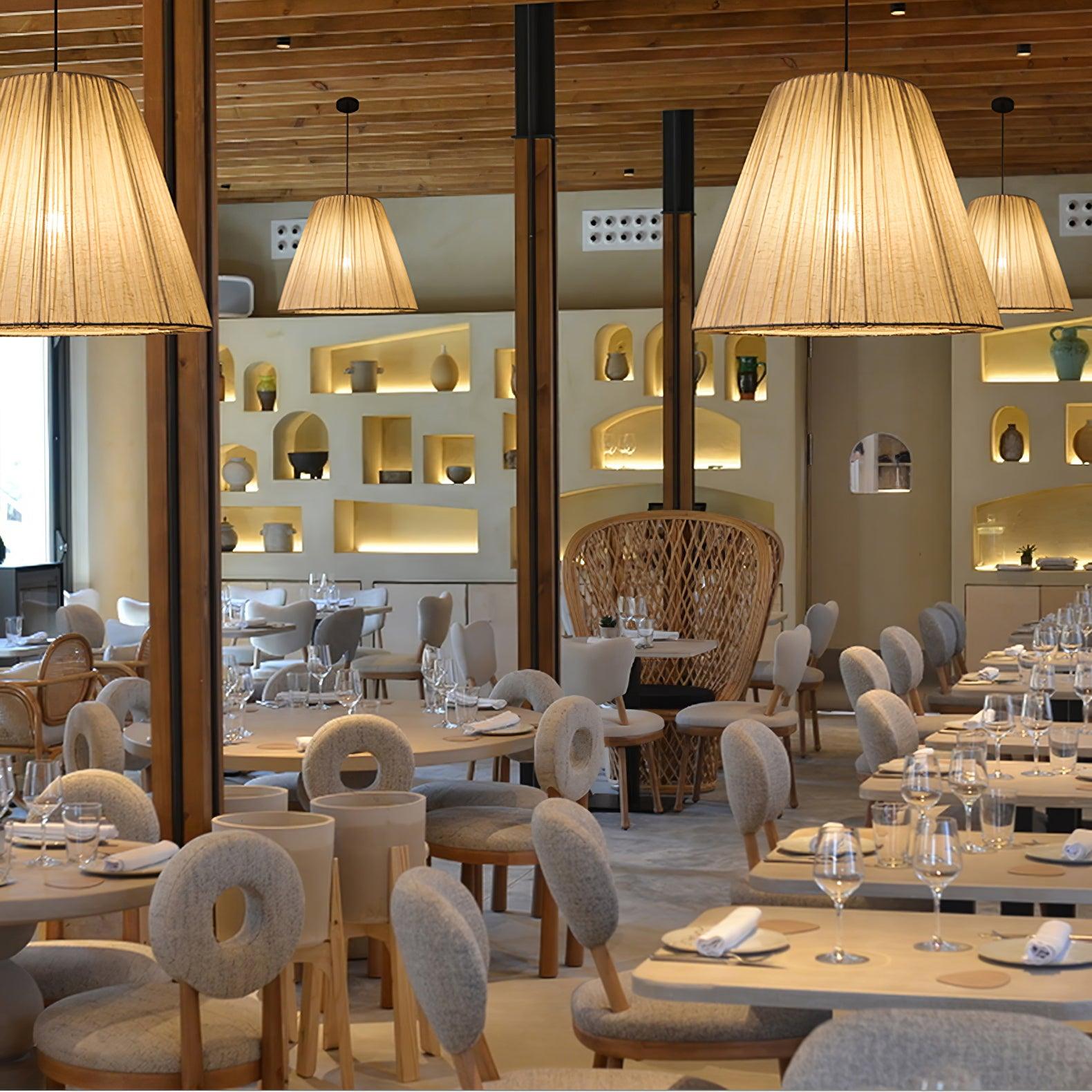 Textile Taper Pendant Lamp - Lumpaz