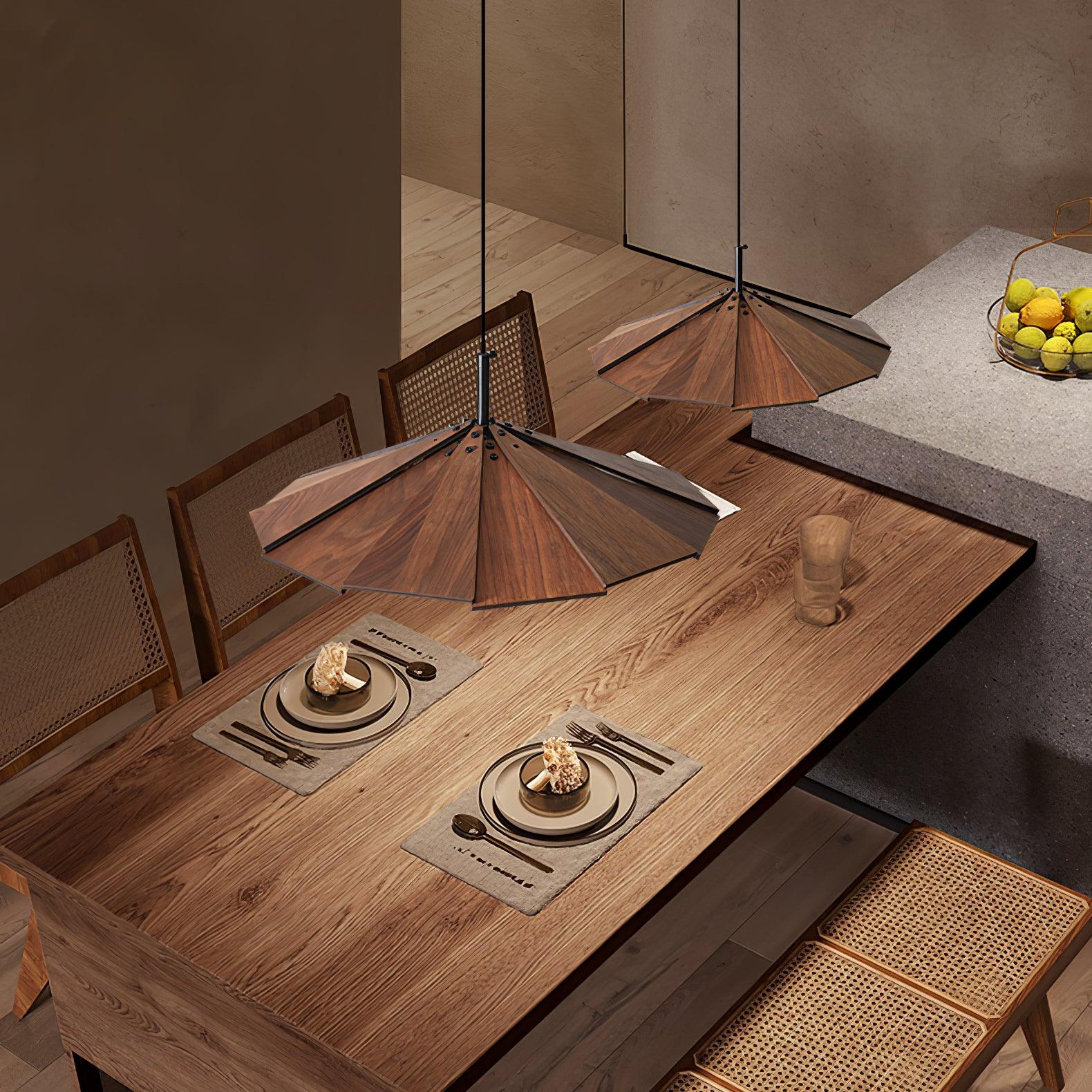 Umbrella Wooden Pendant Light - Lumpaz