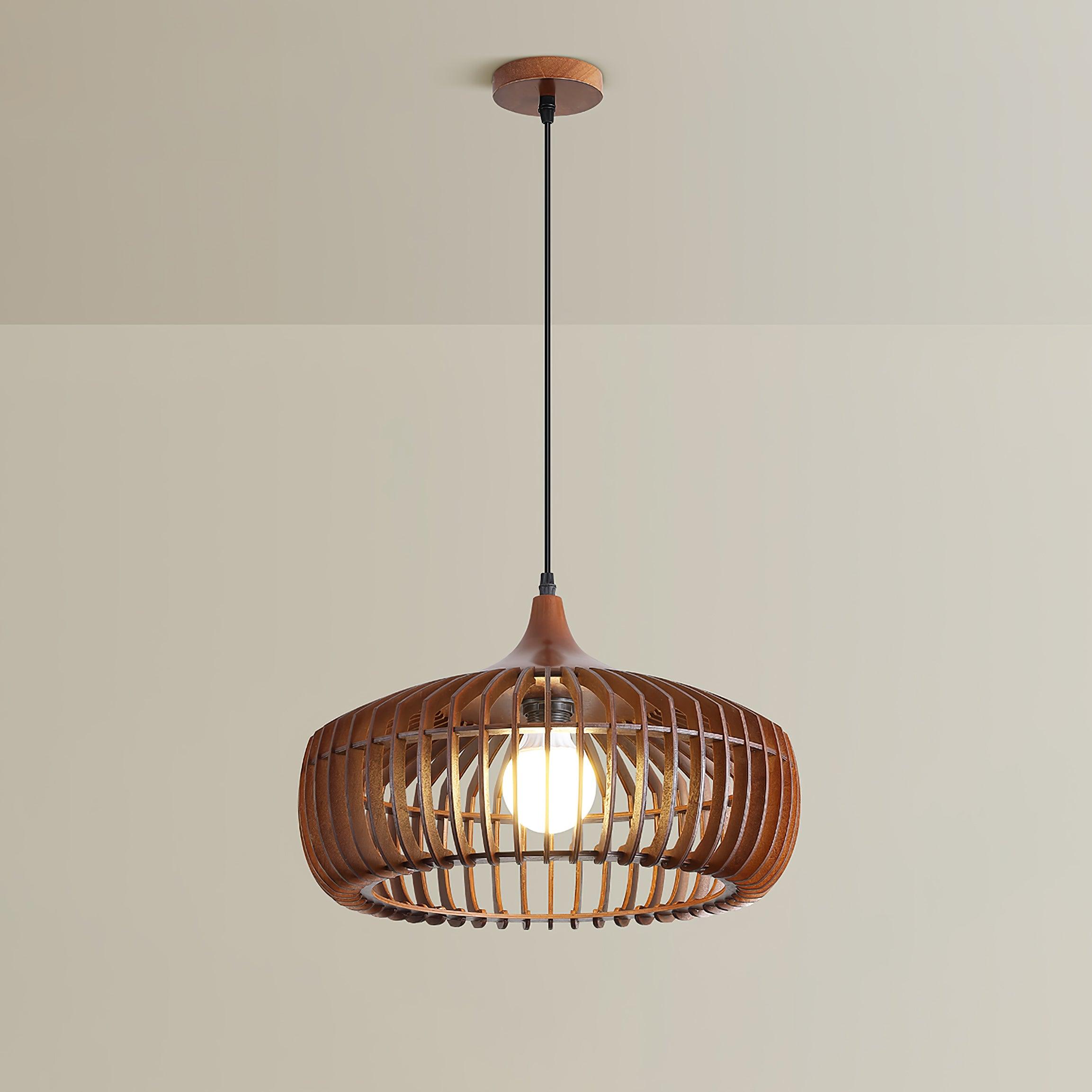 Lattice Nest Wooden Pendant Lamp - Lumpaz