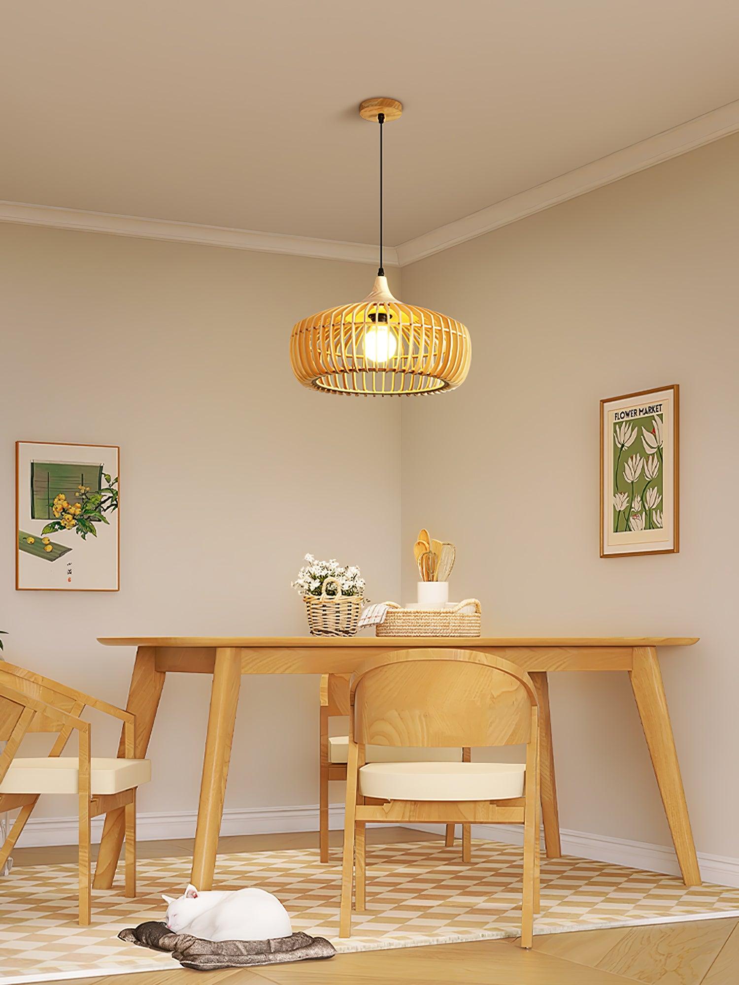 Lattice Nest Wooden Pendant Lamp - Lumpaz