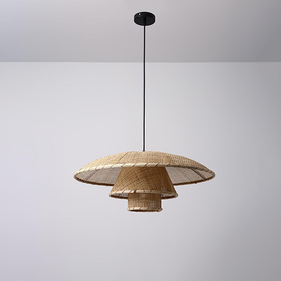 Hat Weave Rattan Pendant Lamp - Lumpaz