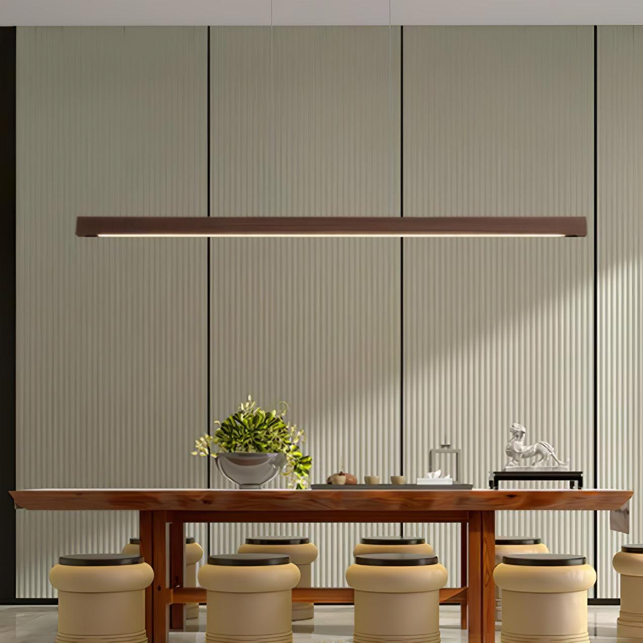 Linear Wooden Pendant Light - Lumpaz