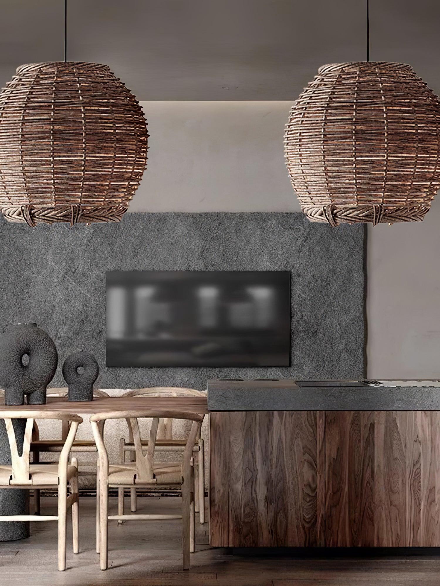 Hues Wicker Pendant Lamp - Lumpaz