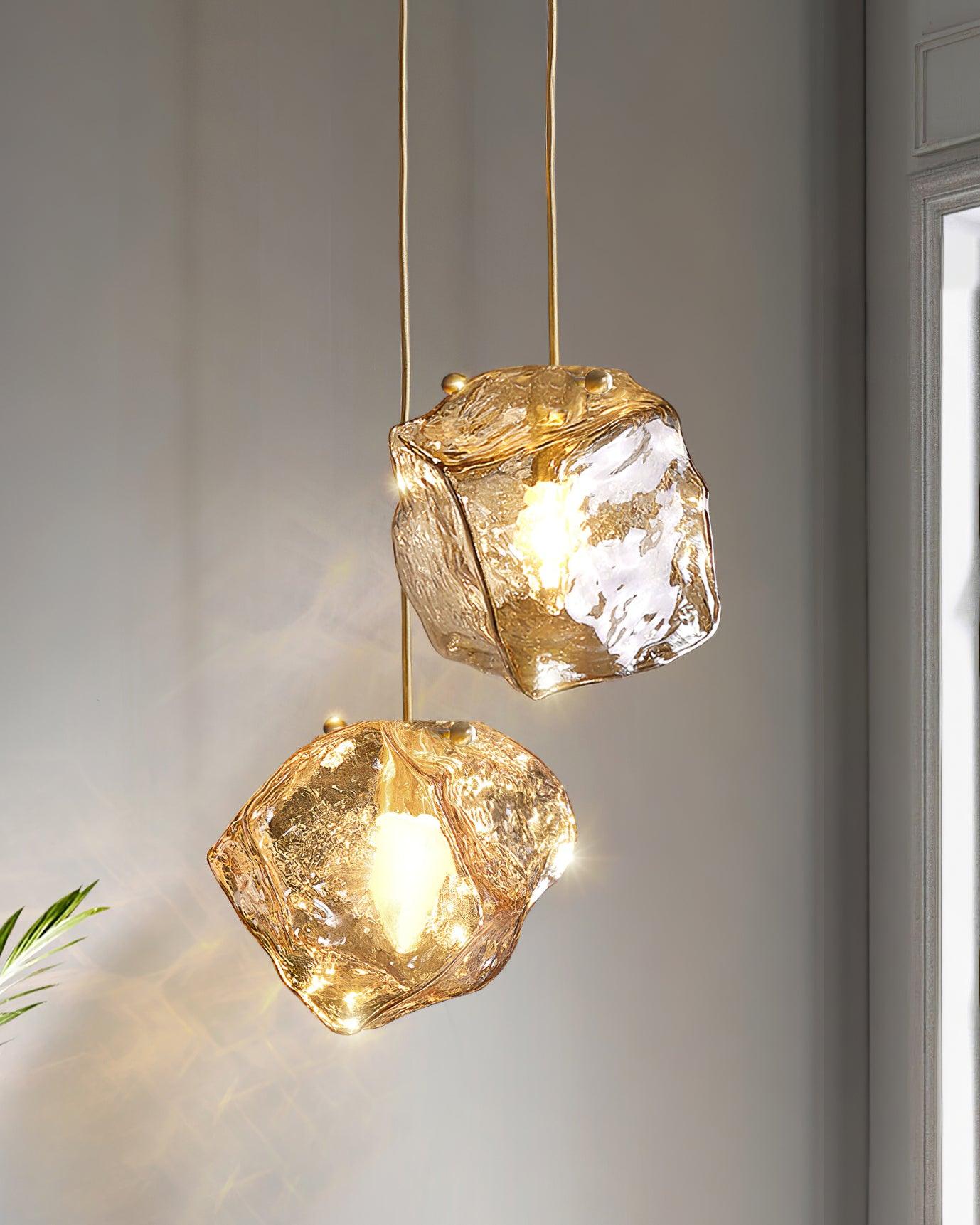 Illyria Ice Glass Pendant Lamp - Lumpaz