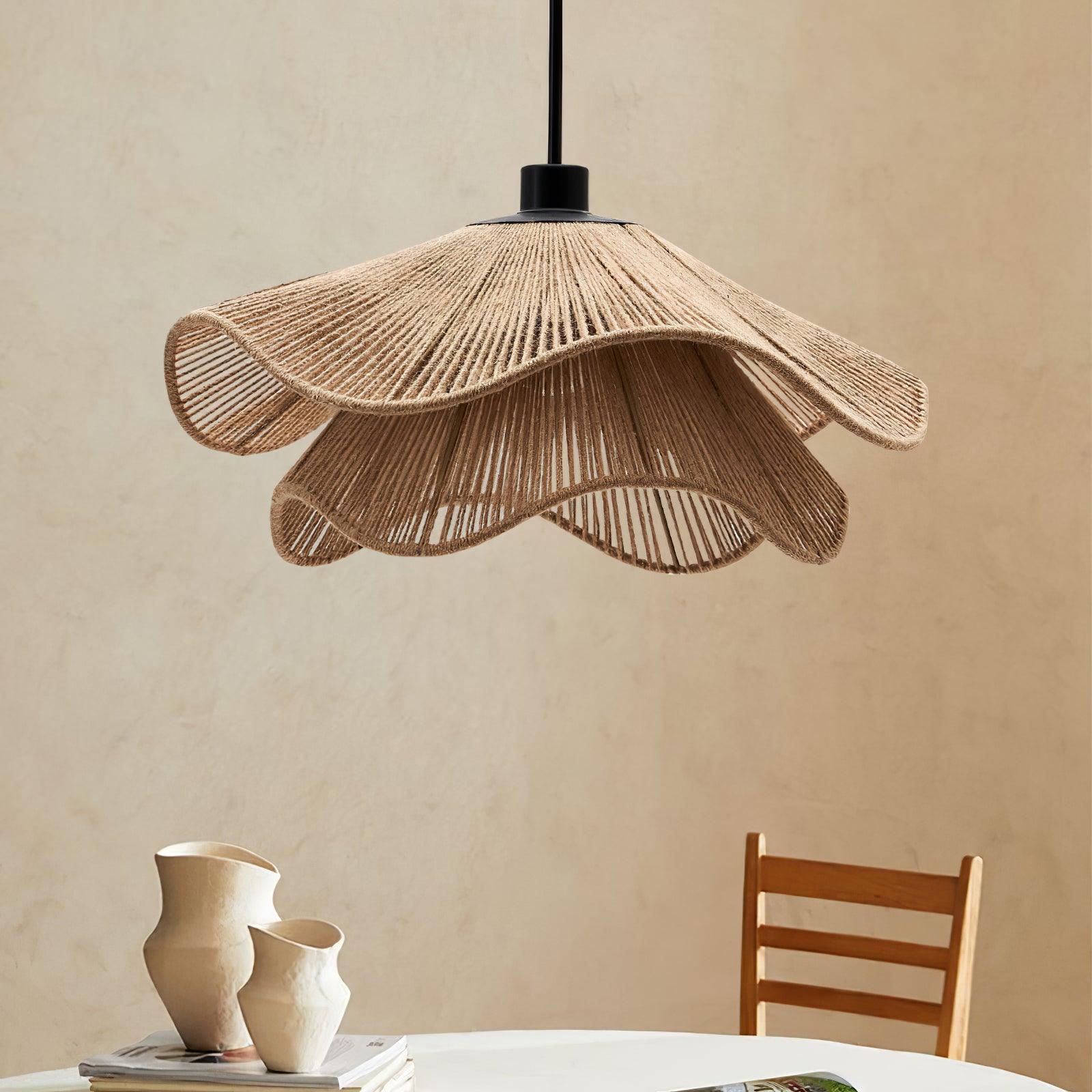 Handmade Straw Hat Pendant Lamp - Lumpaz