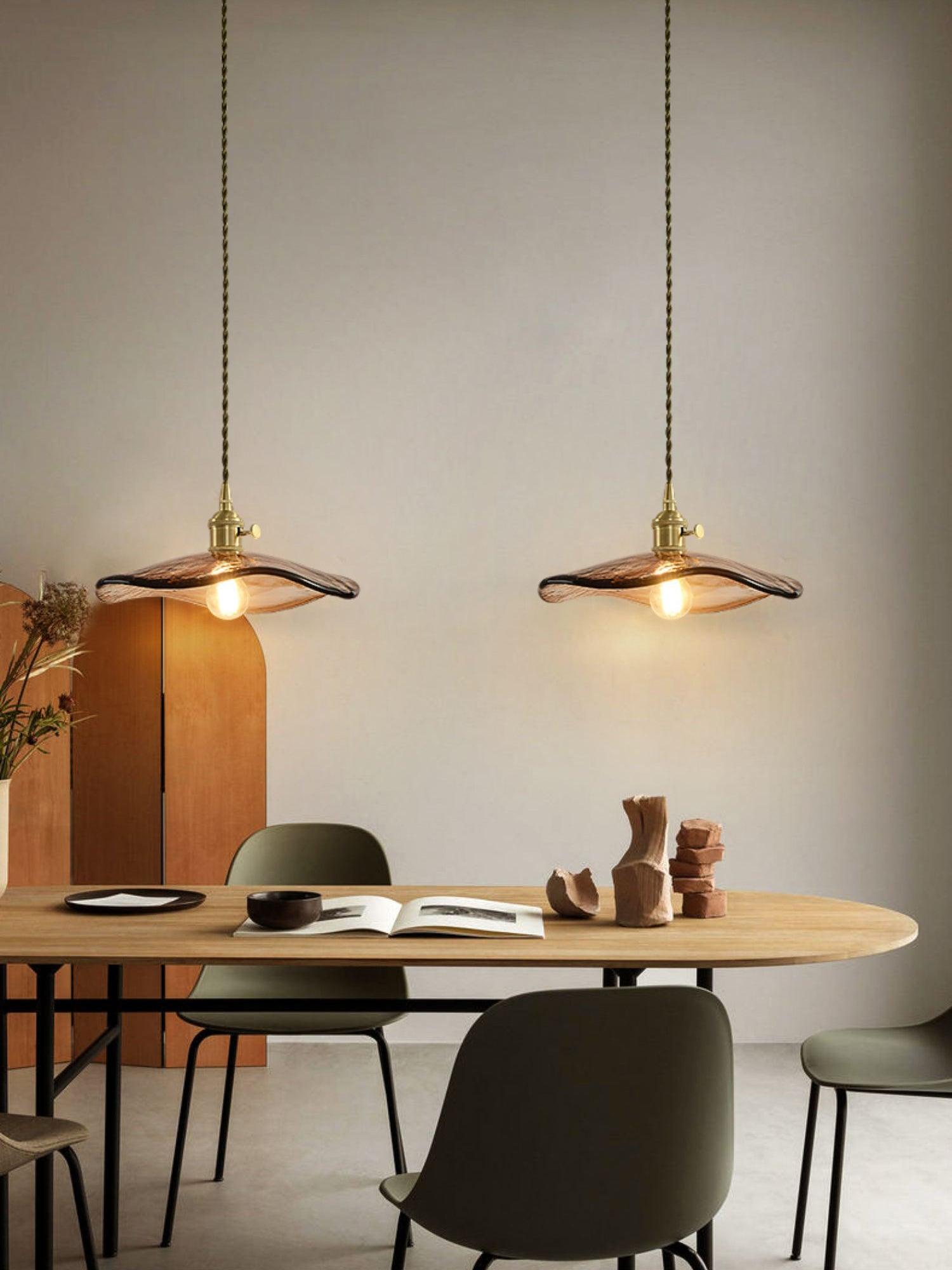 Flower Petal Glass Pendant Light - Lumpaz
