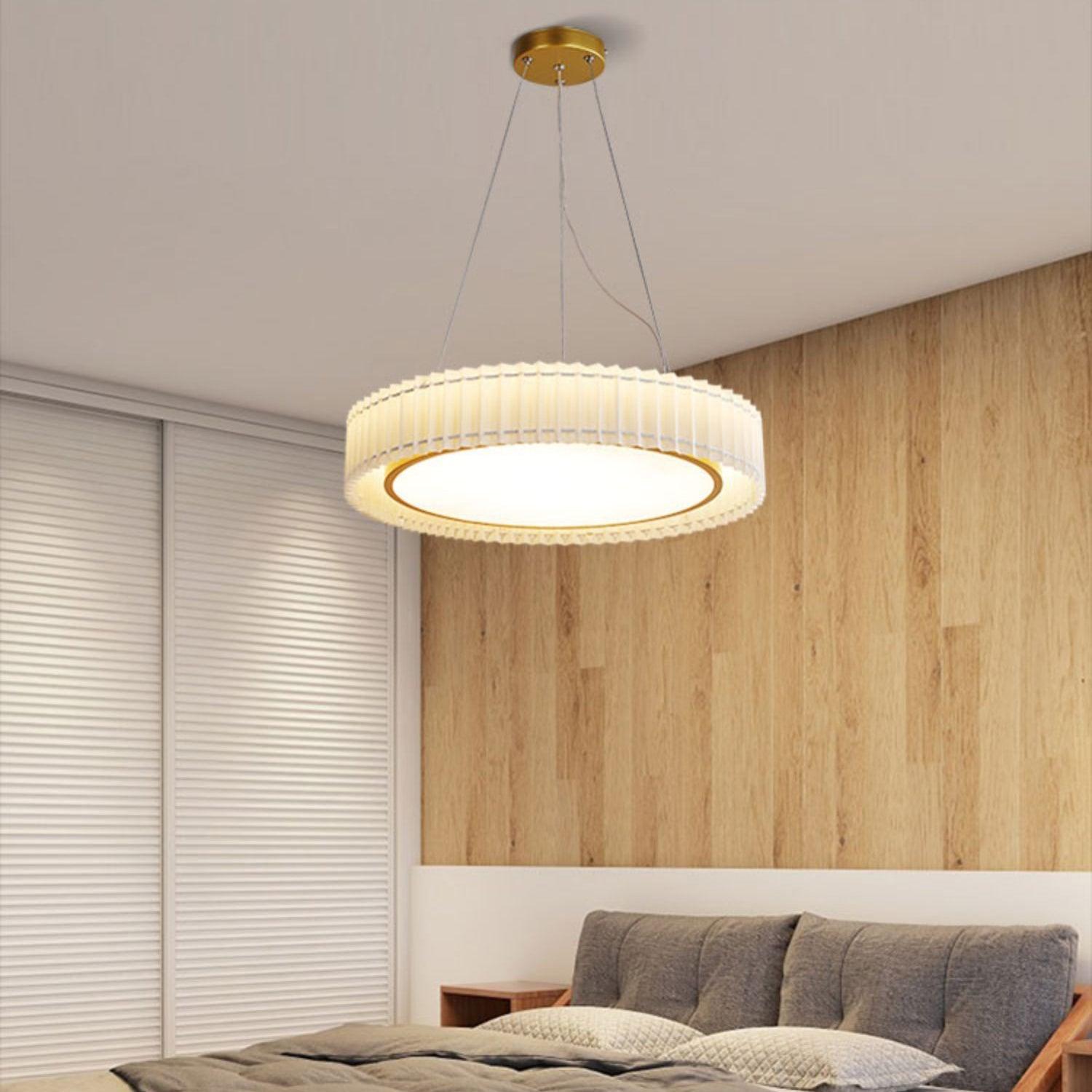 Round Pleated Pendant Lamp - Lumpaz