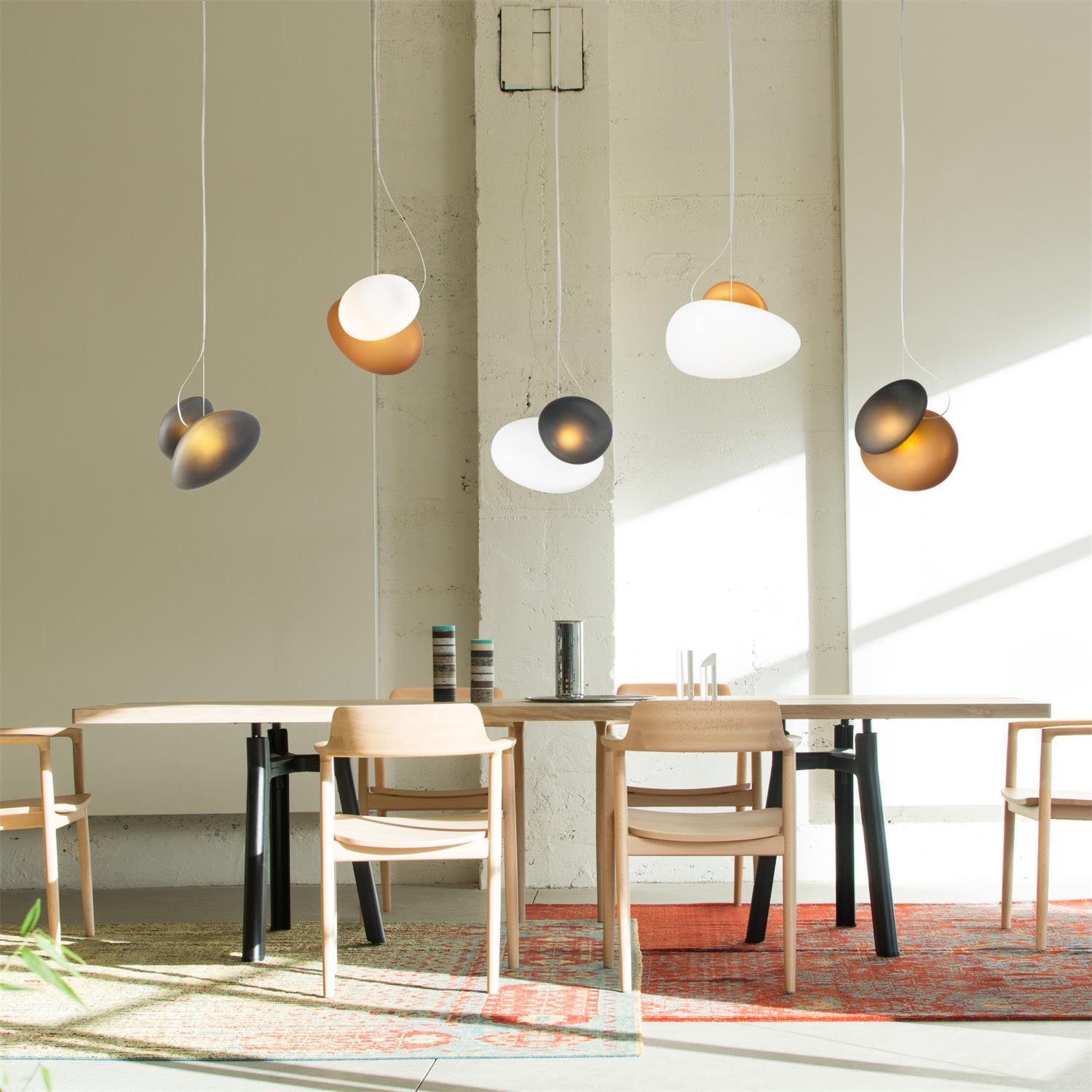 Translucent Frosted Glass Pendant Light - Lumpaz