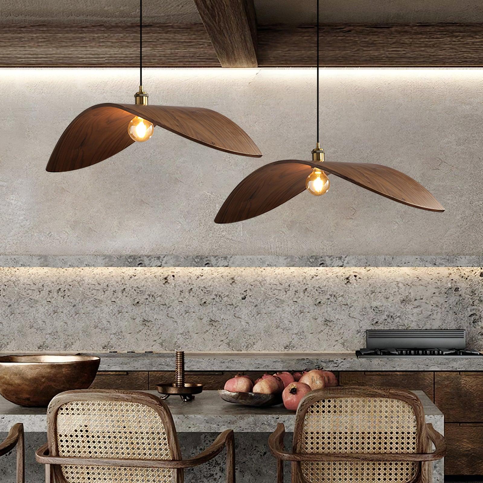 Curve Wooden Pendant Lamp - Lumpaz