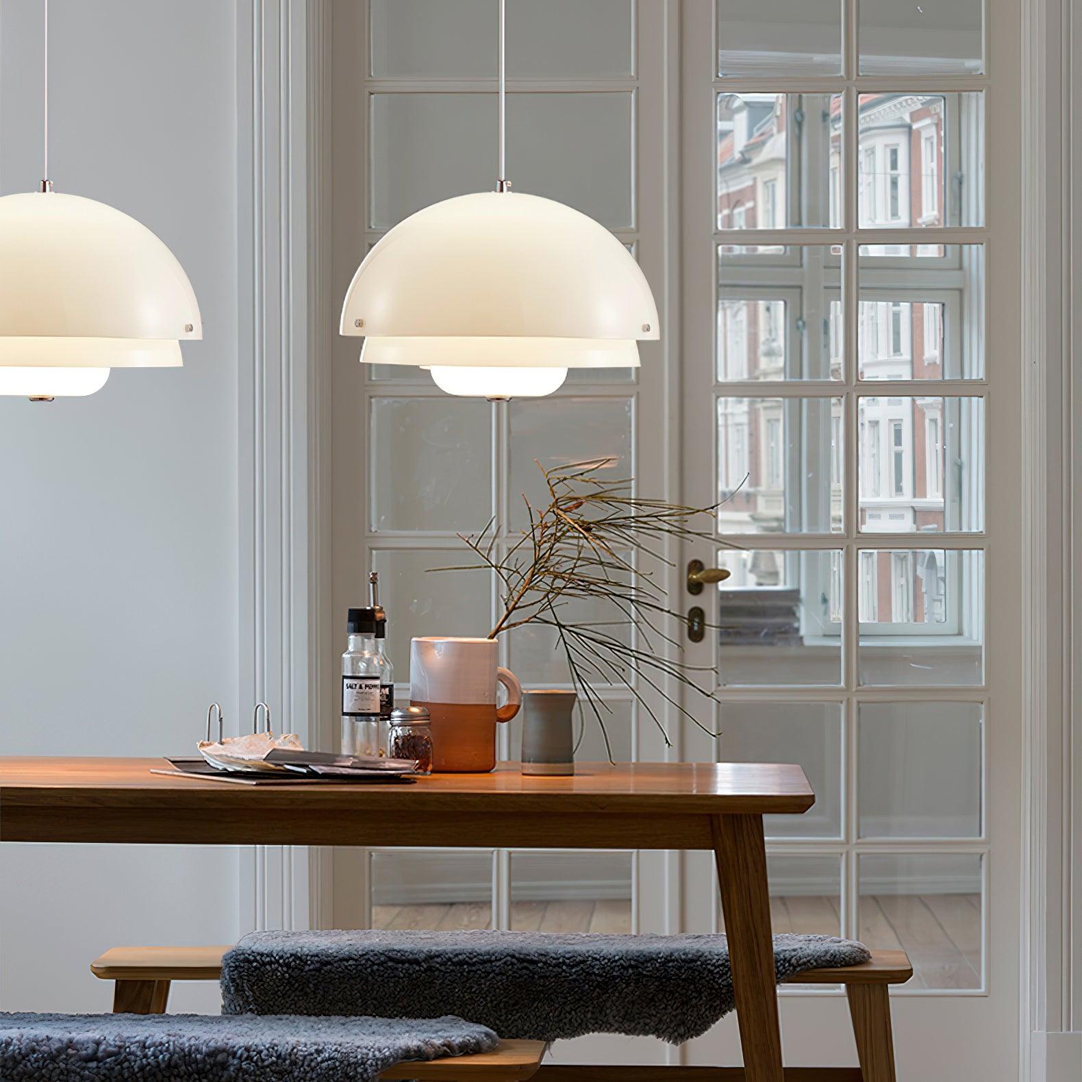 Milk White Layer Pendant Lamp - Lumpaz