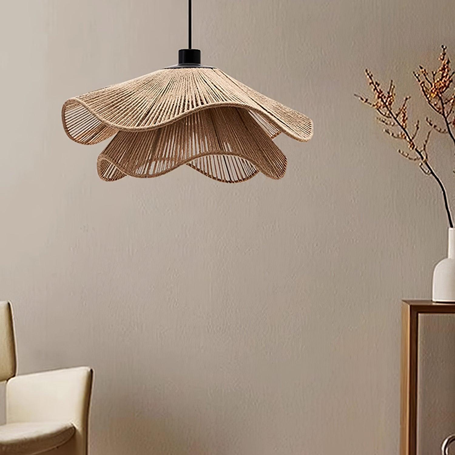 Handmade Straw Hat Pendant Lamp - Lumpaz