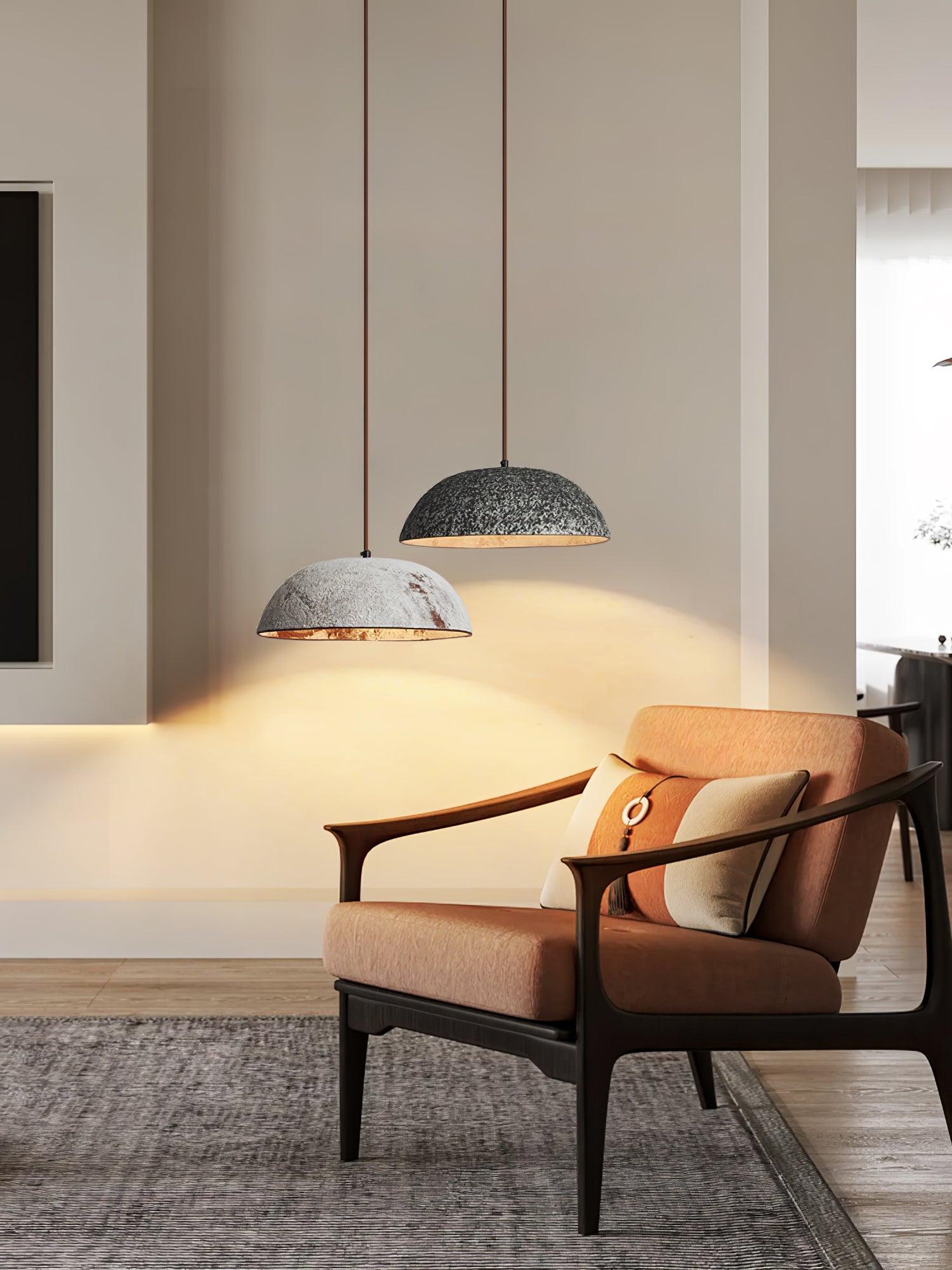 Half Dome Vintage Ceramic Pendant Lamp - Lumpaz