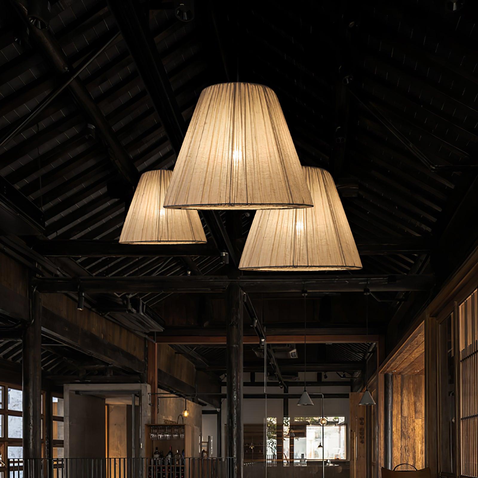 Textile Taper Pendant Lamp - Lumpaz
