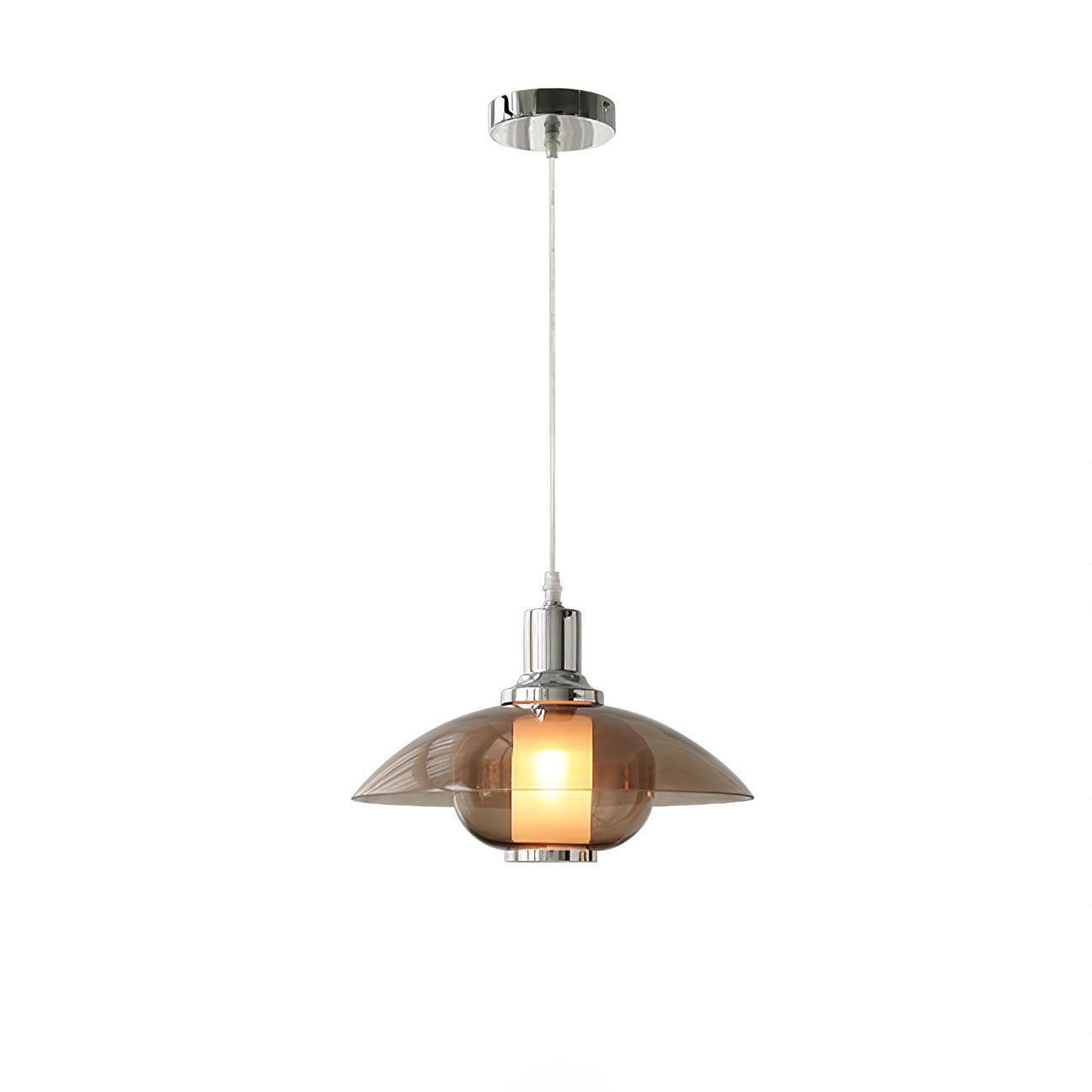 Flying Saucer Chrome Pendant Light - Lumpaz
