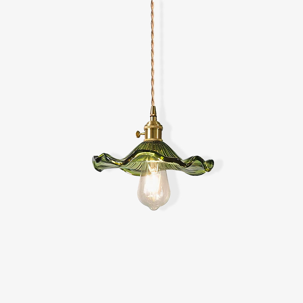 Glass Hibiscus Flower Pendant Light - Lumpaz