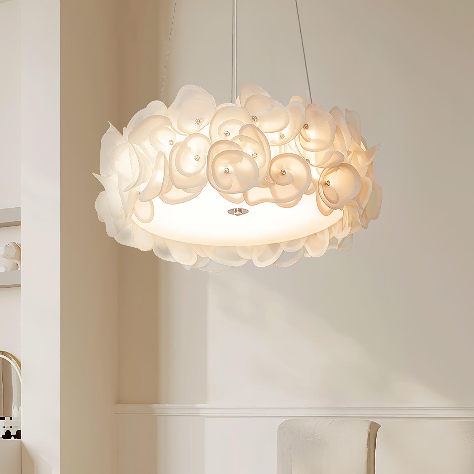 White Hydrangea Pendant Lamp - Lumpaz