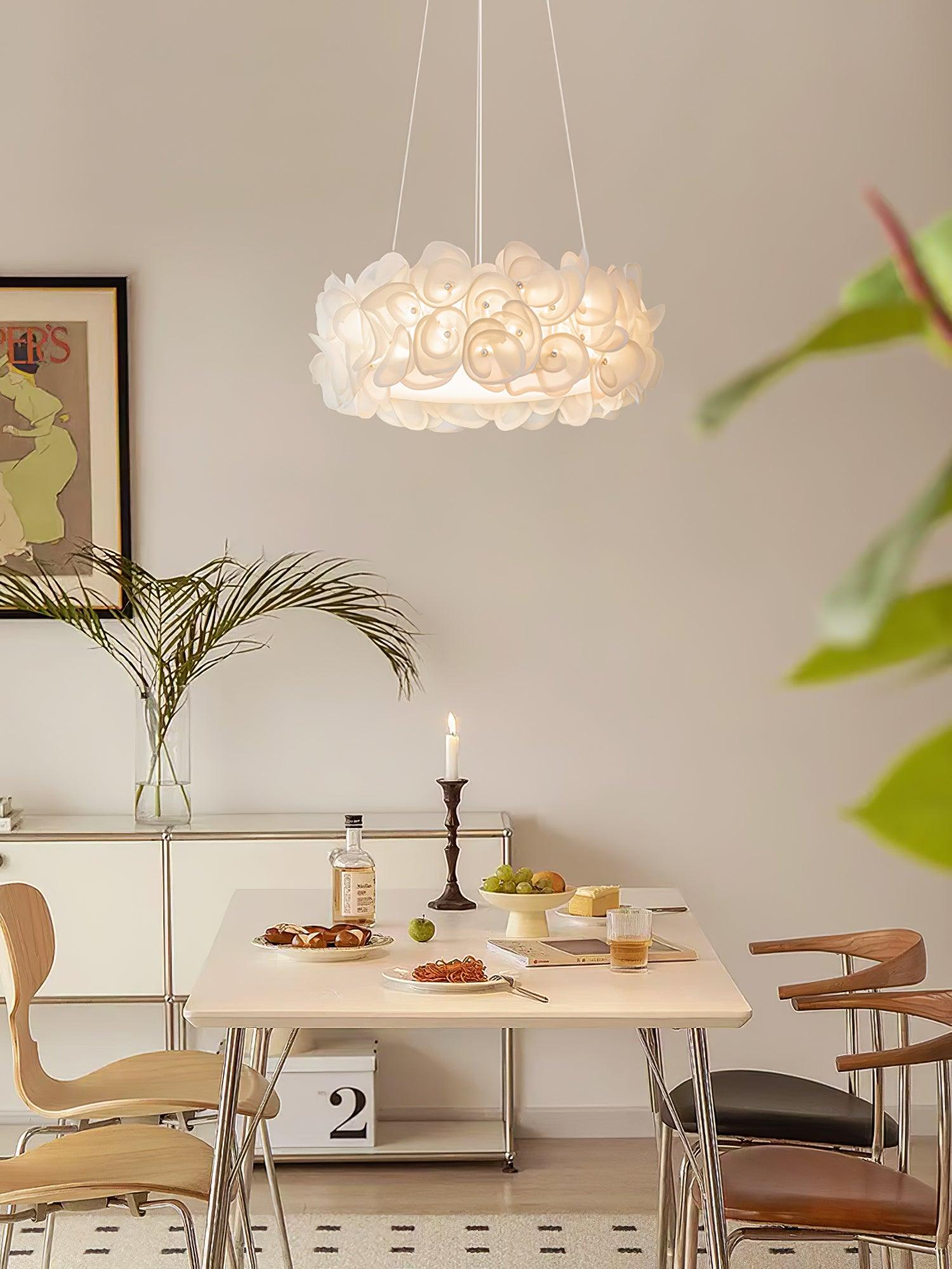 White Hydrangea Pendant Lamp - Lumpaz