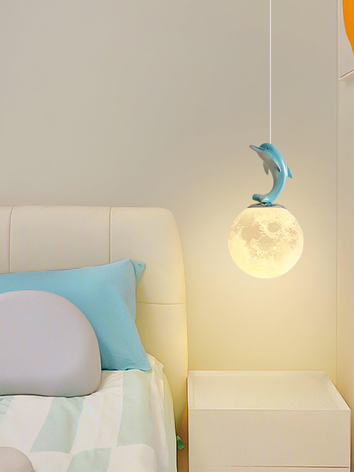 Animal And Moon Pendant Light - Lumpaz