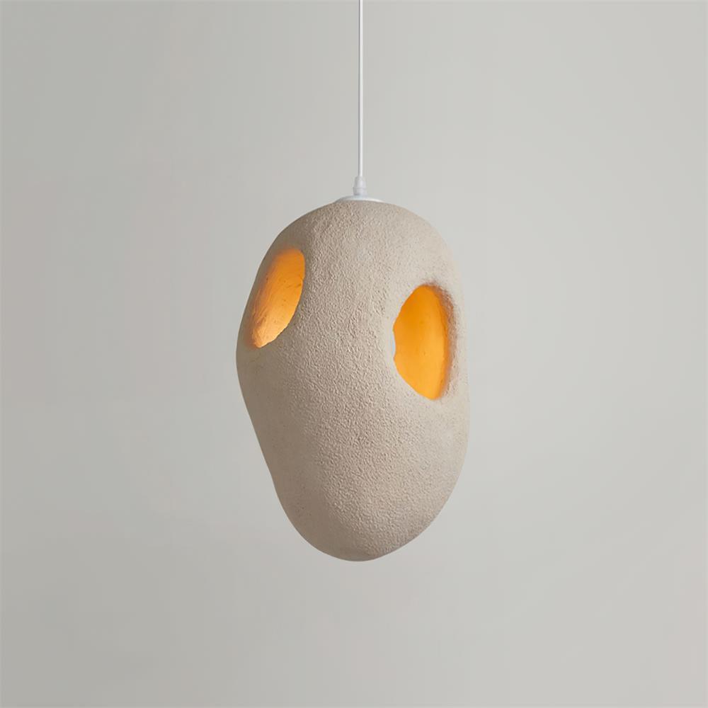 Hand-Built White Pendant Lamp - Lumpaz