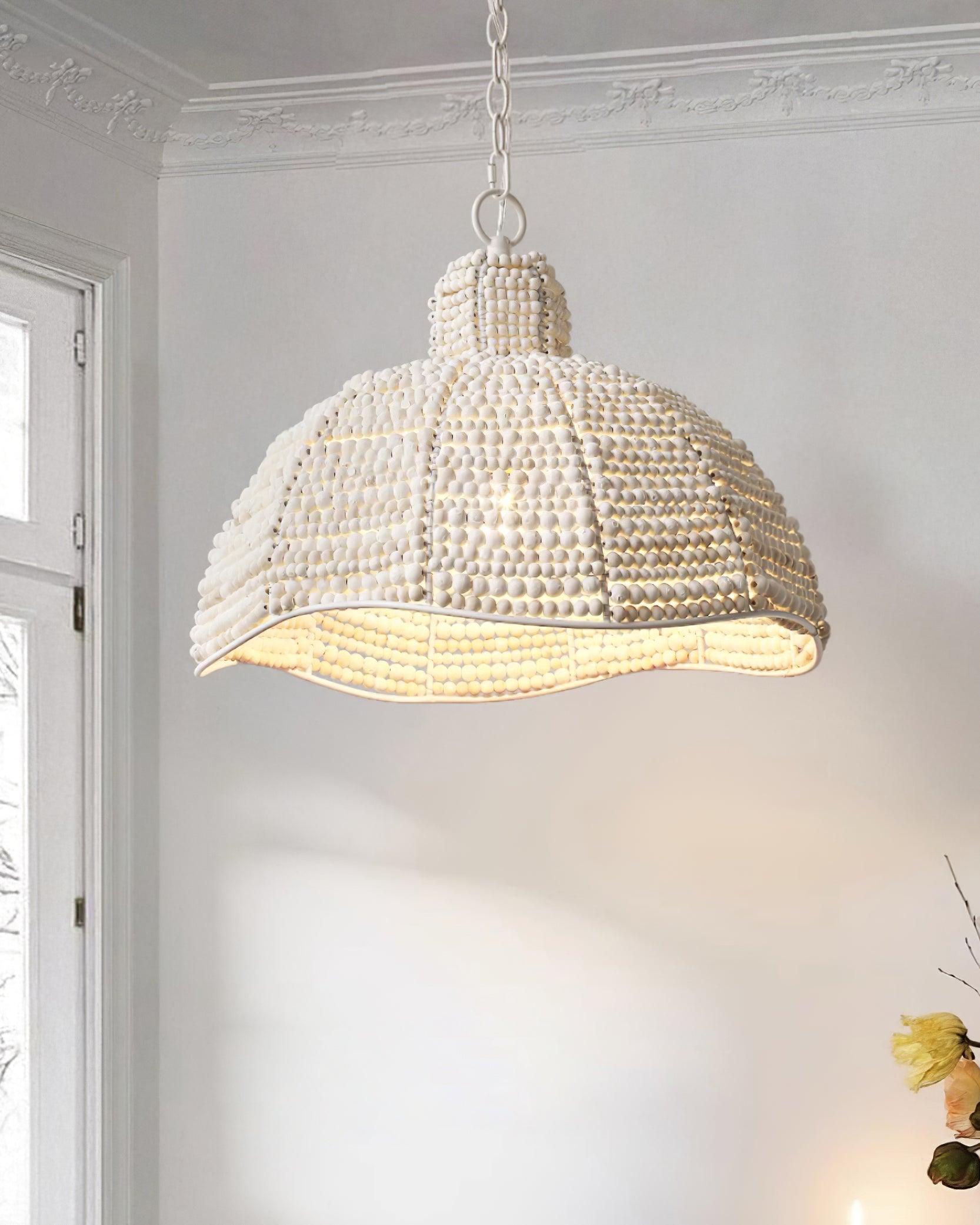 Obispo Wood Beads Pendant Lamp - Lumpaz