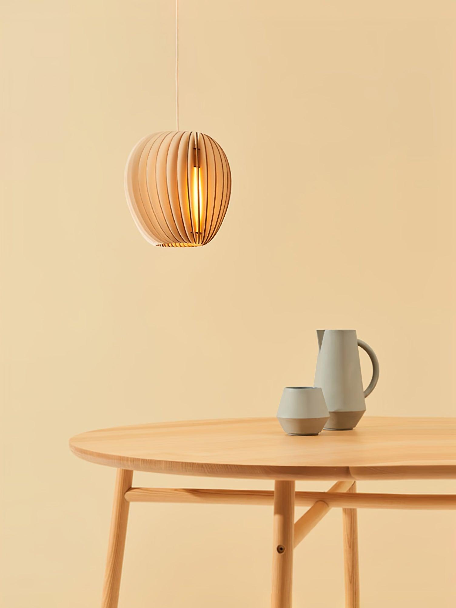 Wooden Orb Pendant Lamp - Lumpaz