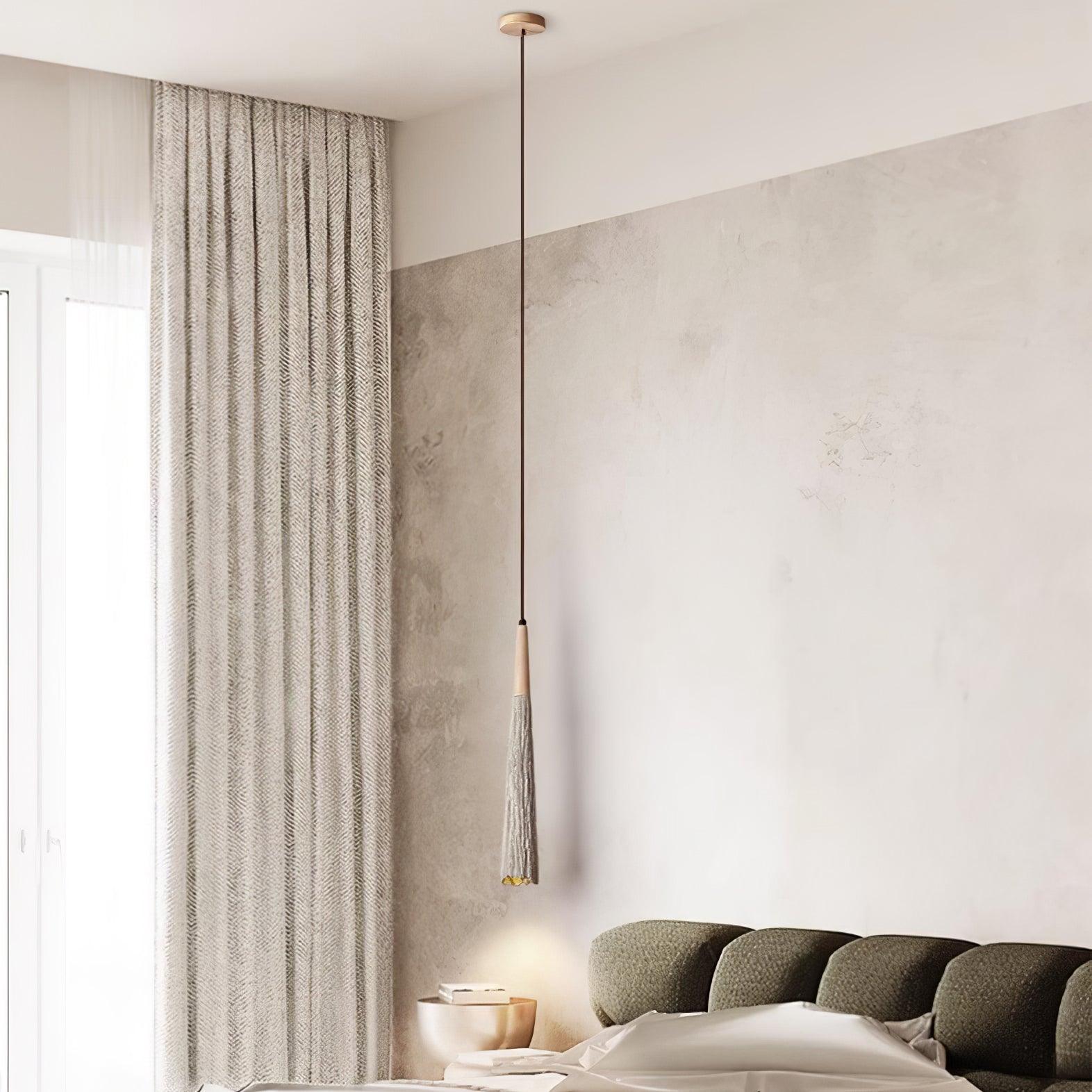 Concrete Pleated Pendant Lamp - Lumpaz