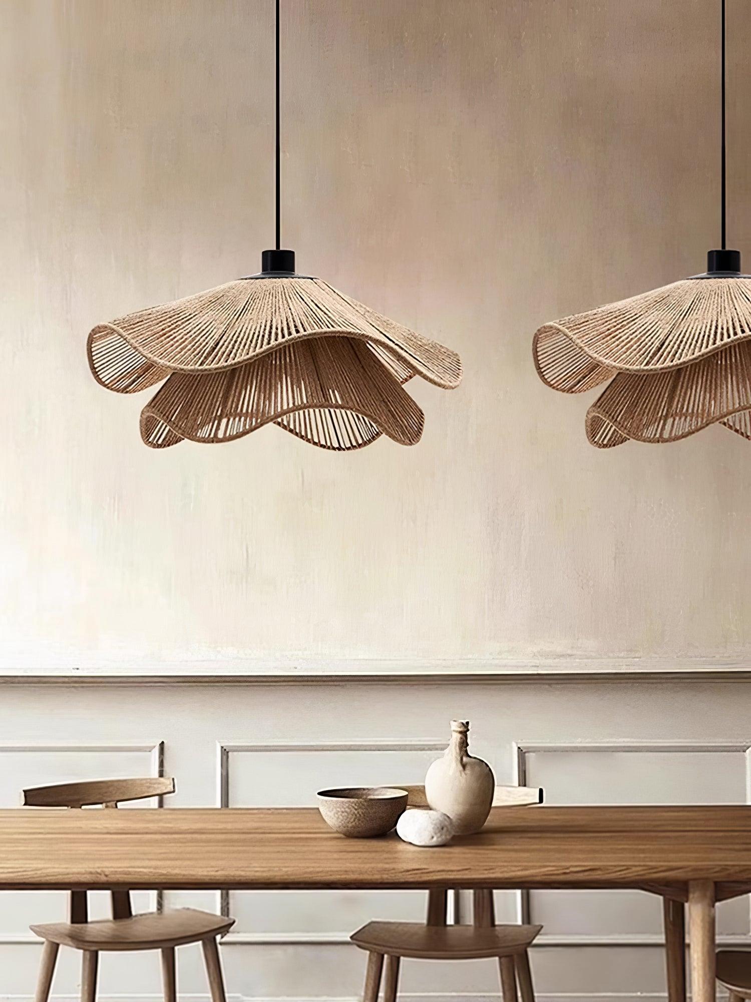 Handmade Straw Hat Pendant Lamp - Lumpaz