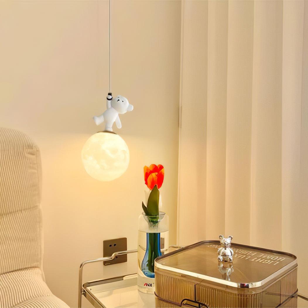 Animal And Moon Pendant Light - Lumpaz