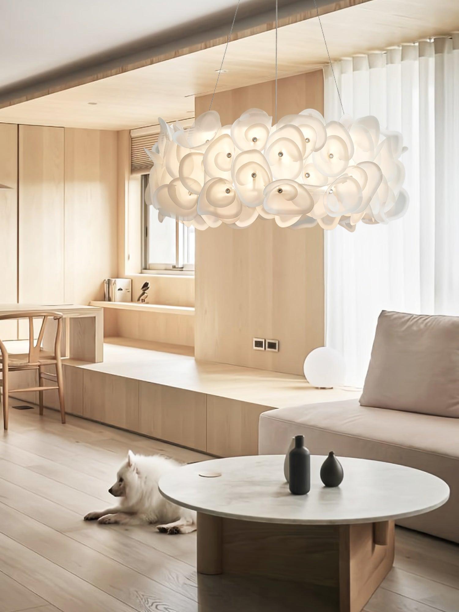 White Hydrangea Pendant Lamp - Lumpaz