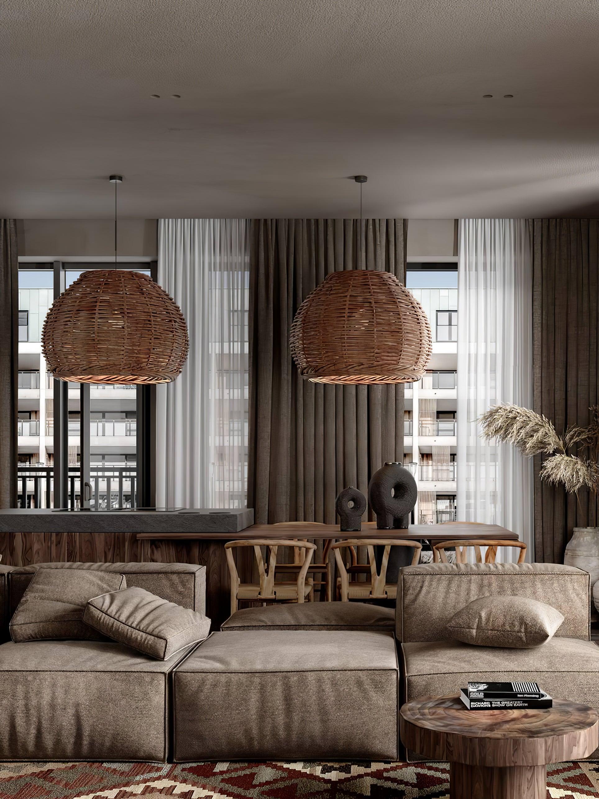 Hues Wicker Pendant Lamp - Lumpaz