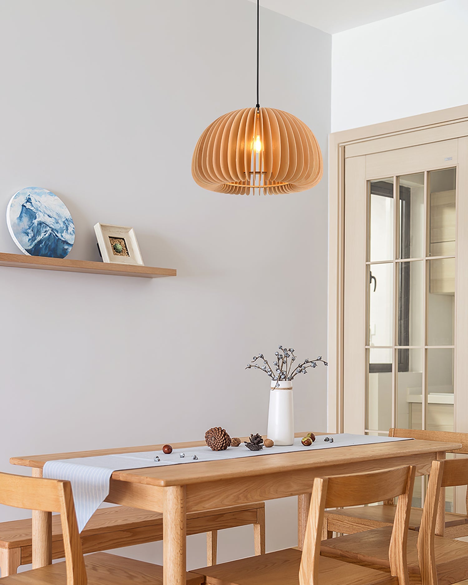 Wooden Pumpkin Pendant Lamp - Lumpaz