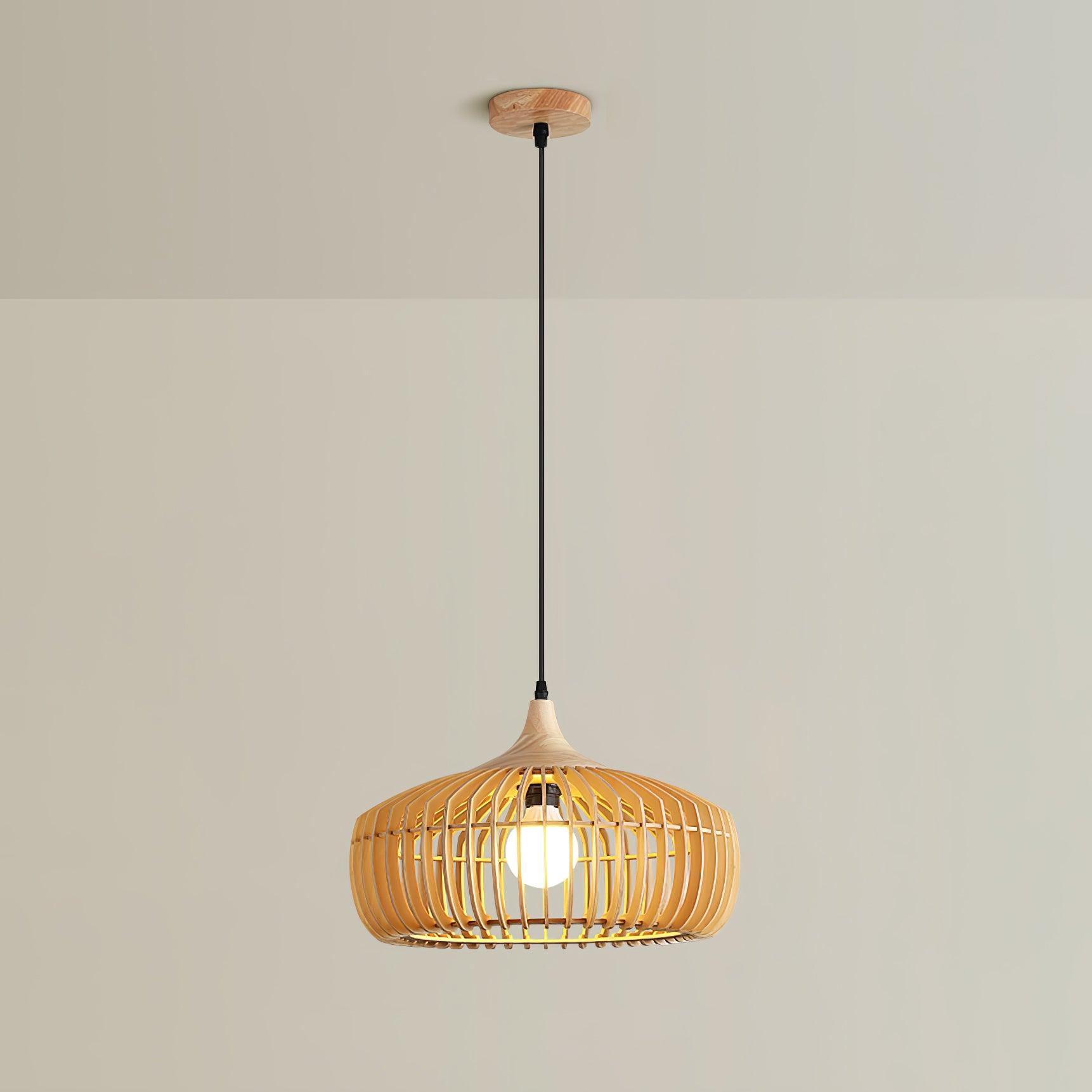 Lattice Nest Wooden Pendant Lamp - Lumpaz