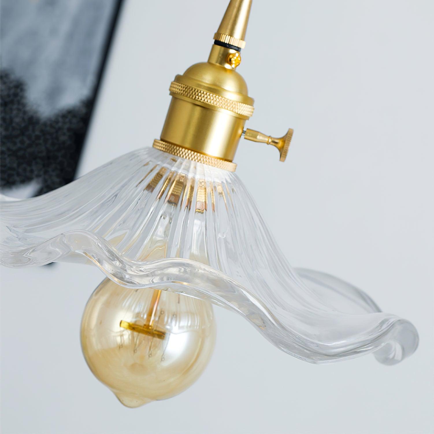 Glass Hibiscus Flower Pendant Light - Lumpaz