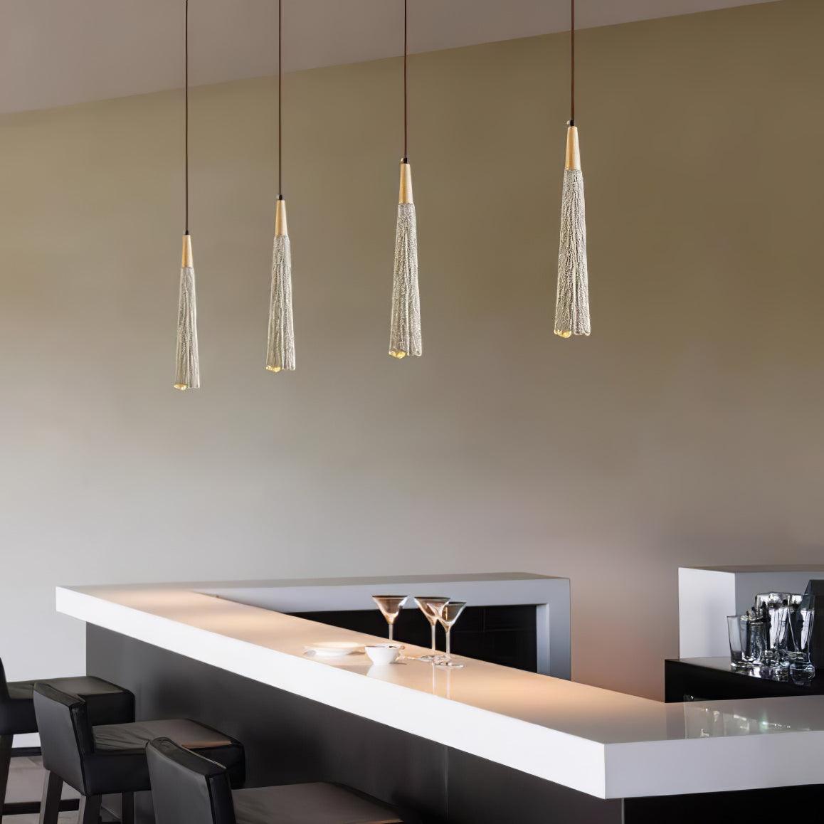 Concrete Pleated Pendant Lamp - Lumpaz