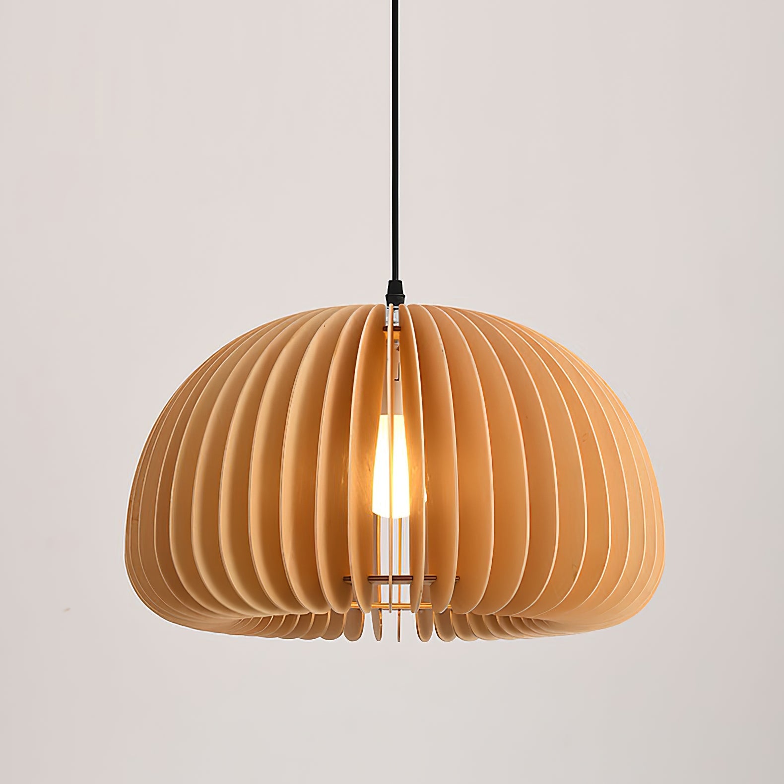 Wooden Pumpkin Pendant Lamp - Lumpaz