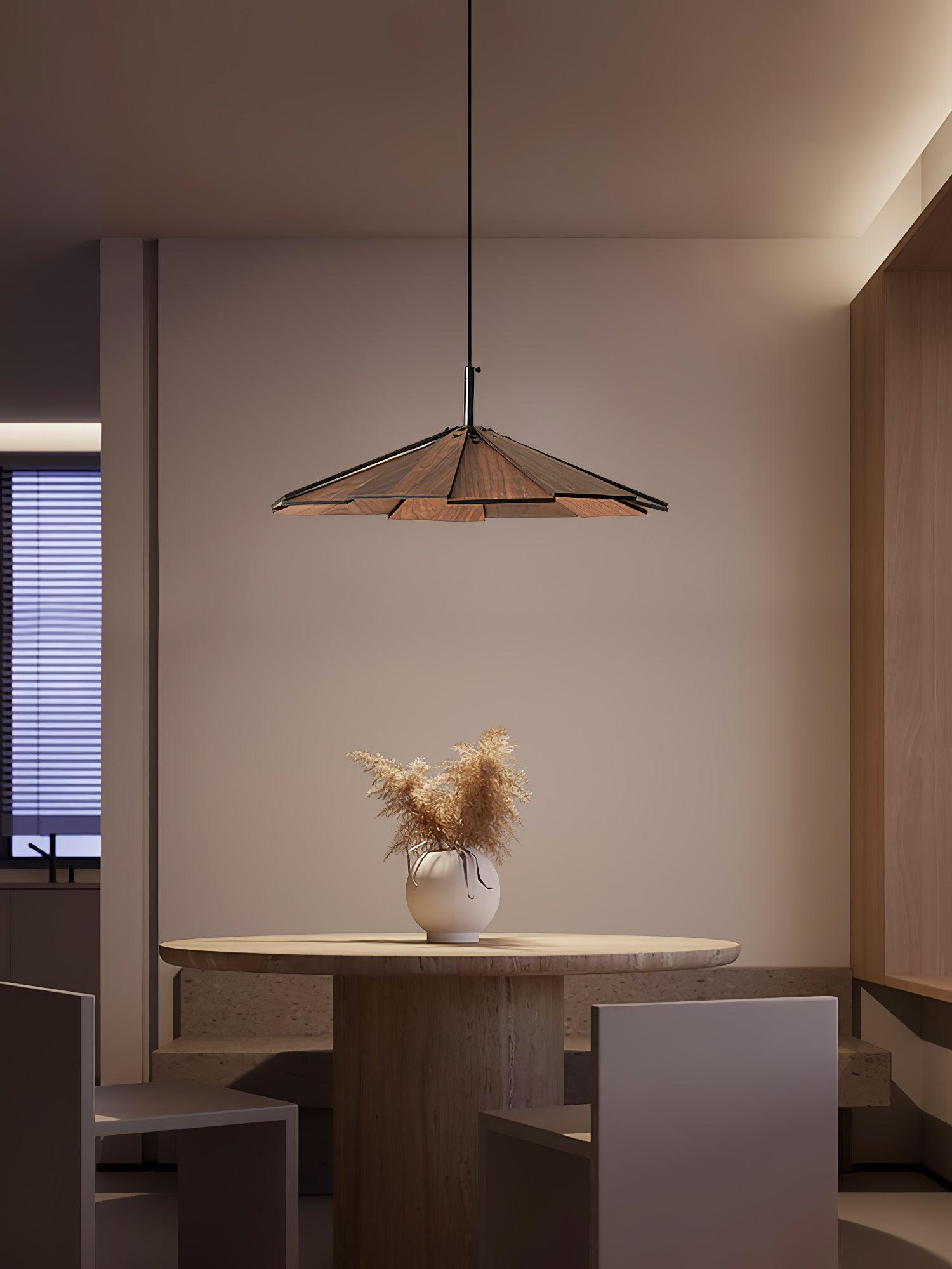 Umbrella Wooden Pendant Light - Lumpaz