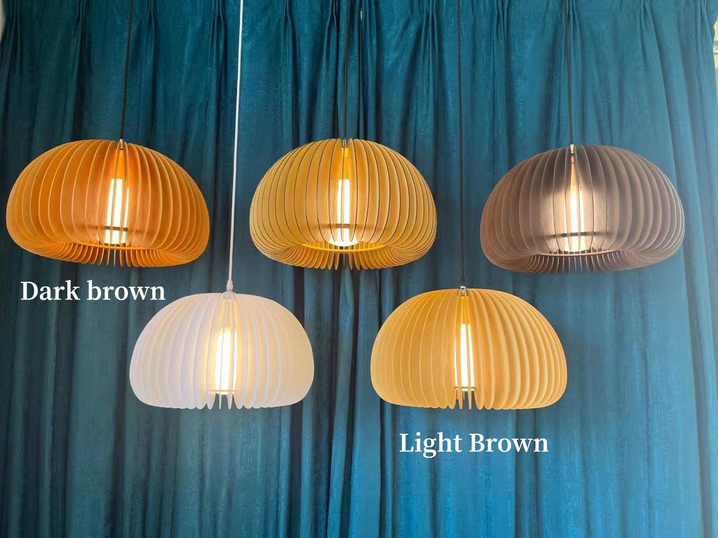 Wooden Pumpkin Pendant Lamp - Lumpaz