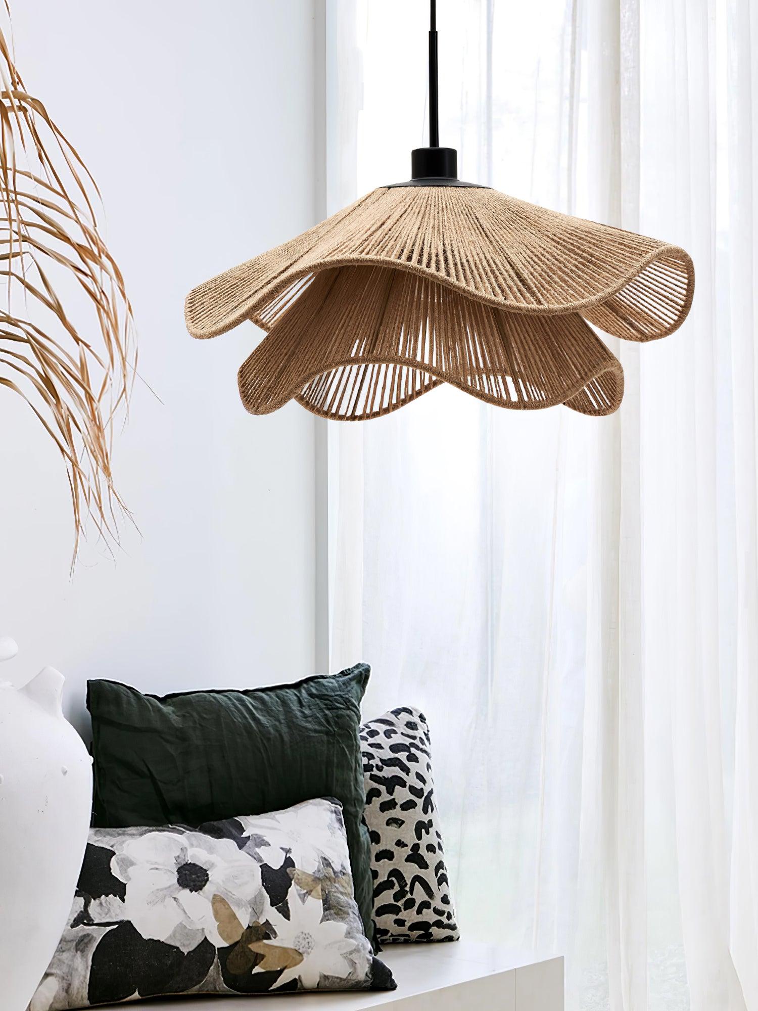Handmade Straw Hat Pendant Lamp - Lumpaz