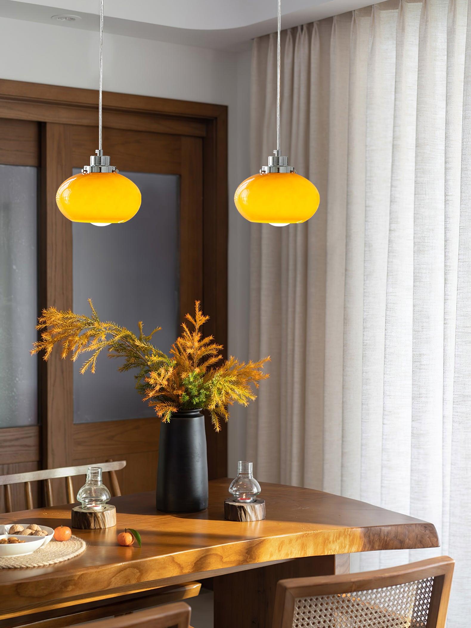 Oval Persimmon Pendant Light - Lumpaz