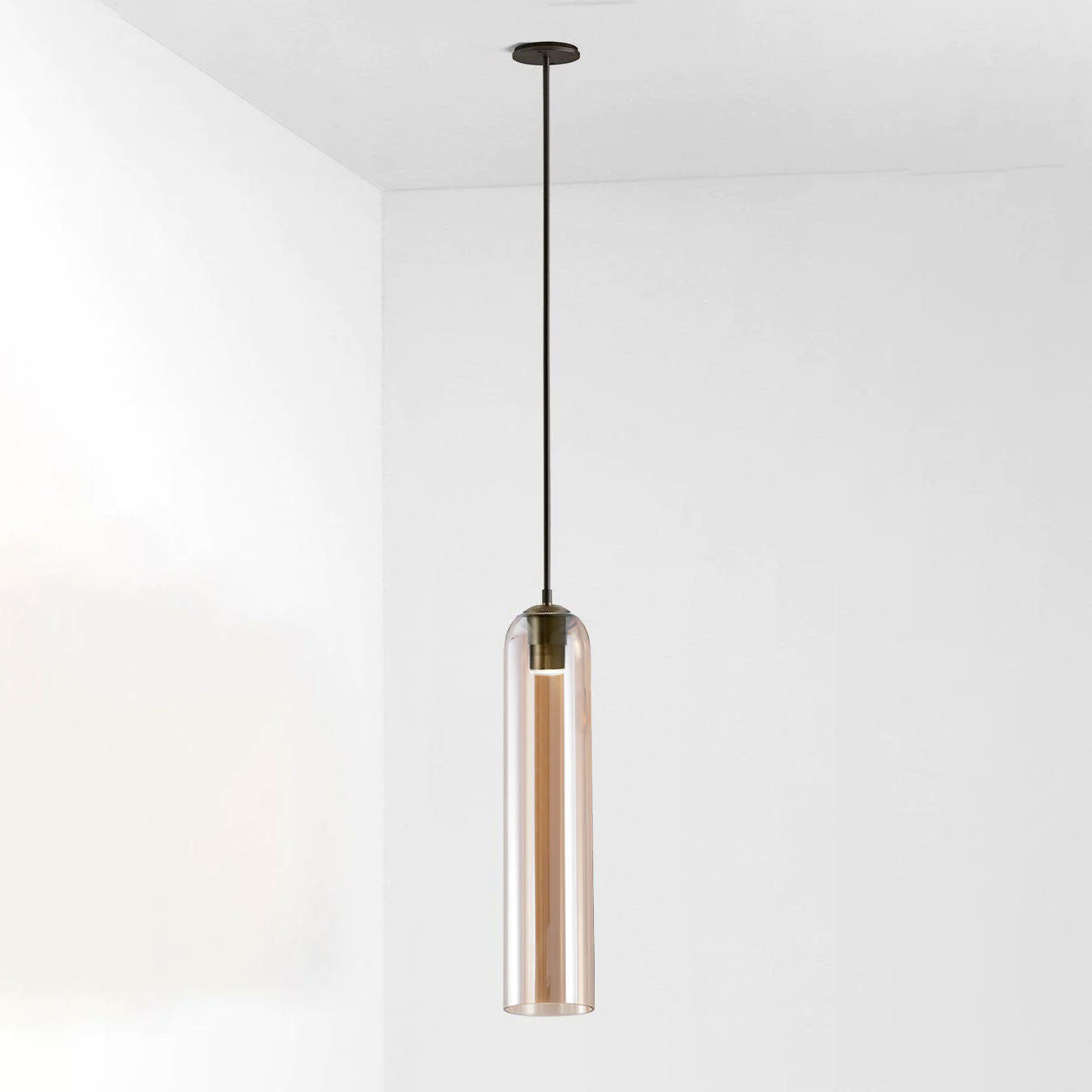 Long Tube Glass Pendant Light - Lumpaz