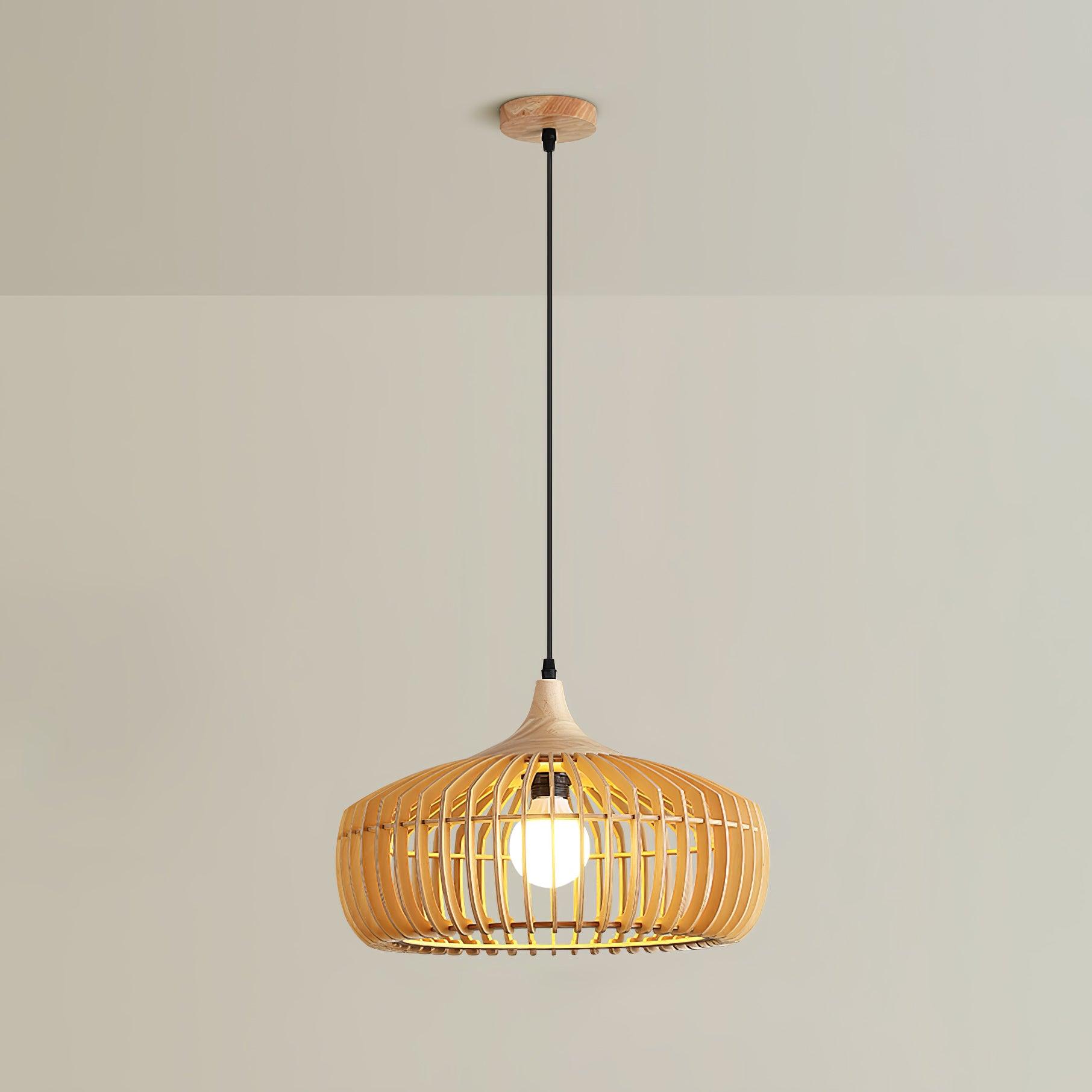 Lattice Nest Wooden Pendant Lamp - Lumpaz