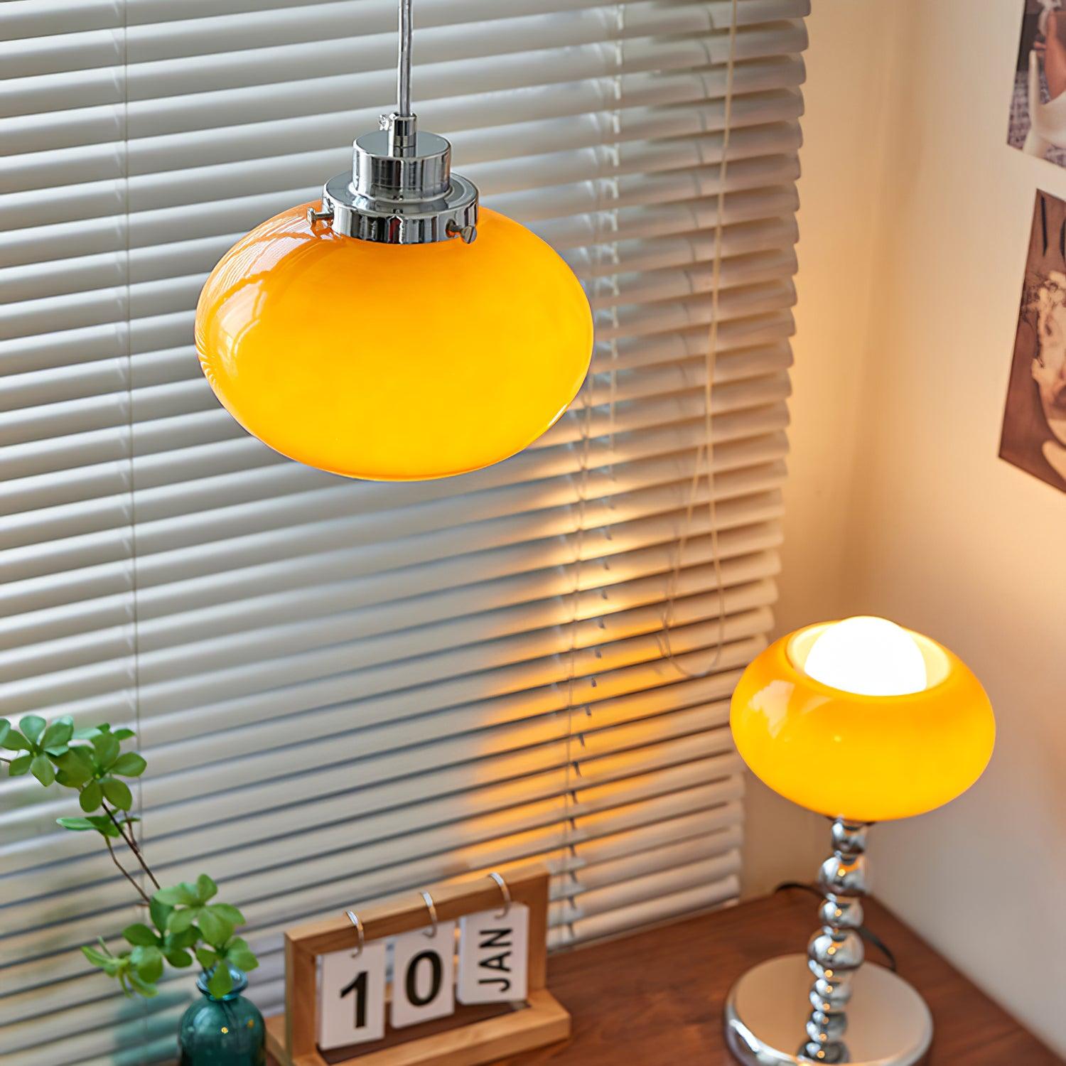 Oval Persimmon Pendant Light - Lumpaz
