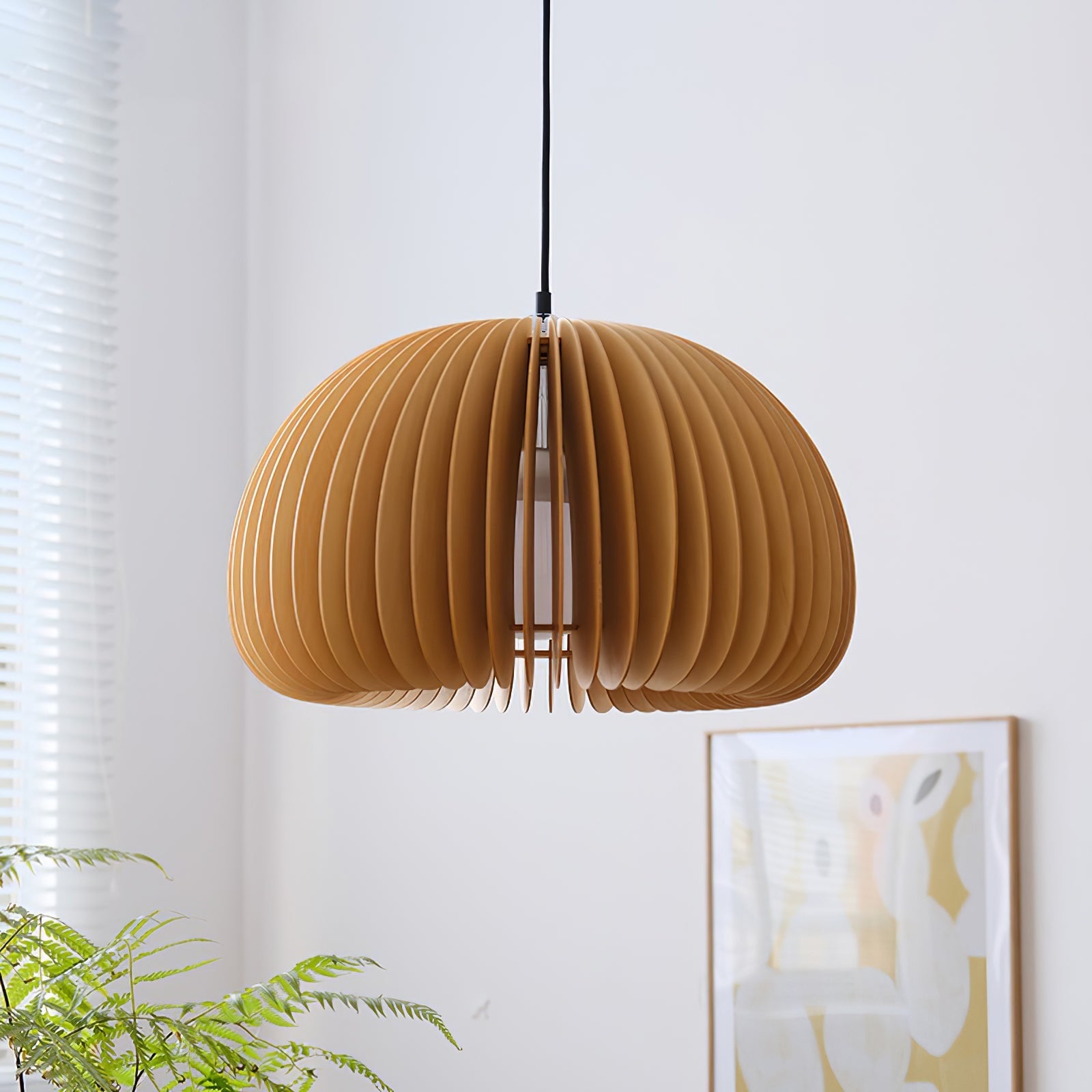 Wooden Pumpkin Pendant Lamp - Lumpaz