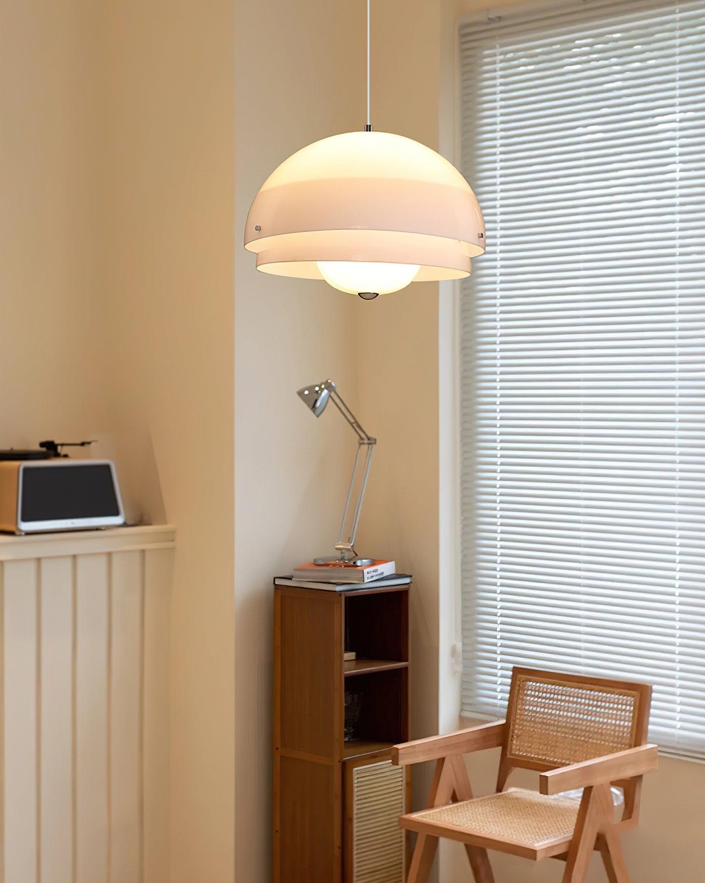 Milk White Layer Pendant Lamp - Lumpaz