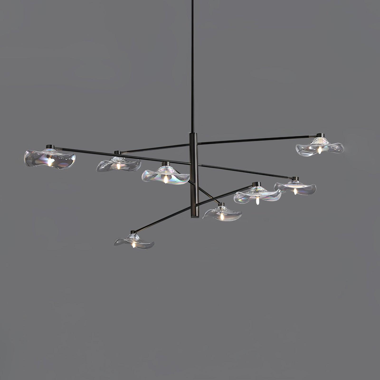 Lotus Leaves Glass Chandelier - Lumpaz