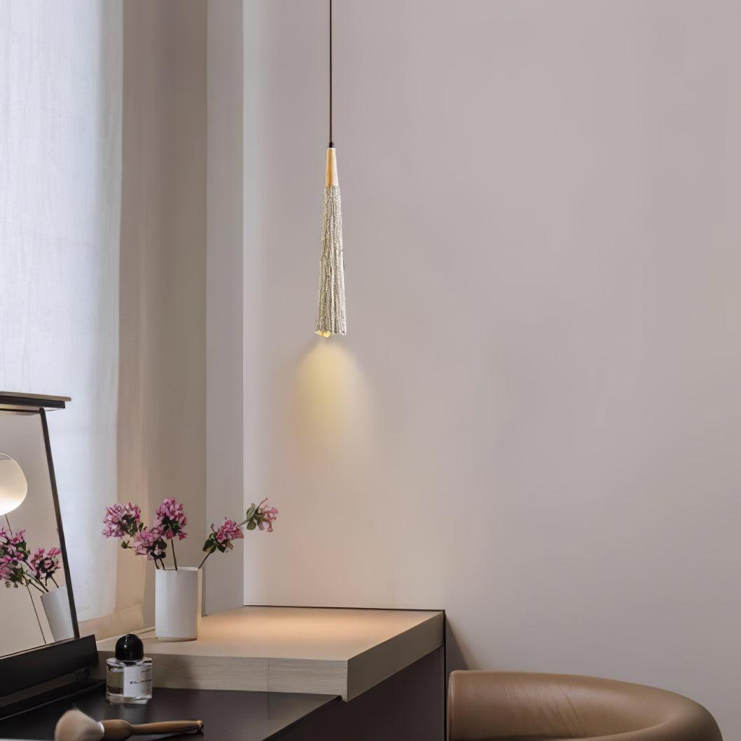 Concrete Pleated Pendant Lamp - Lumpaz