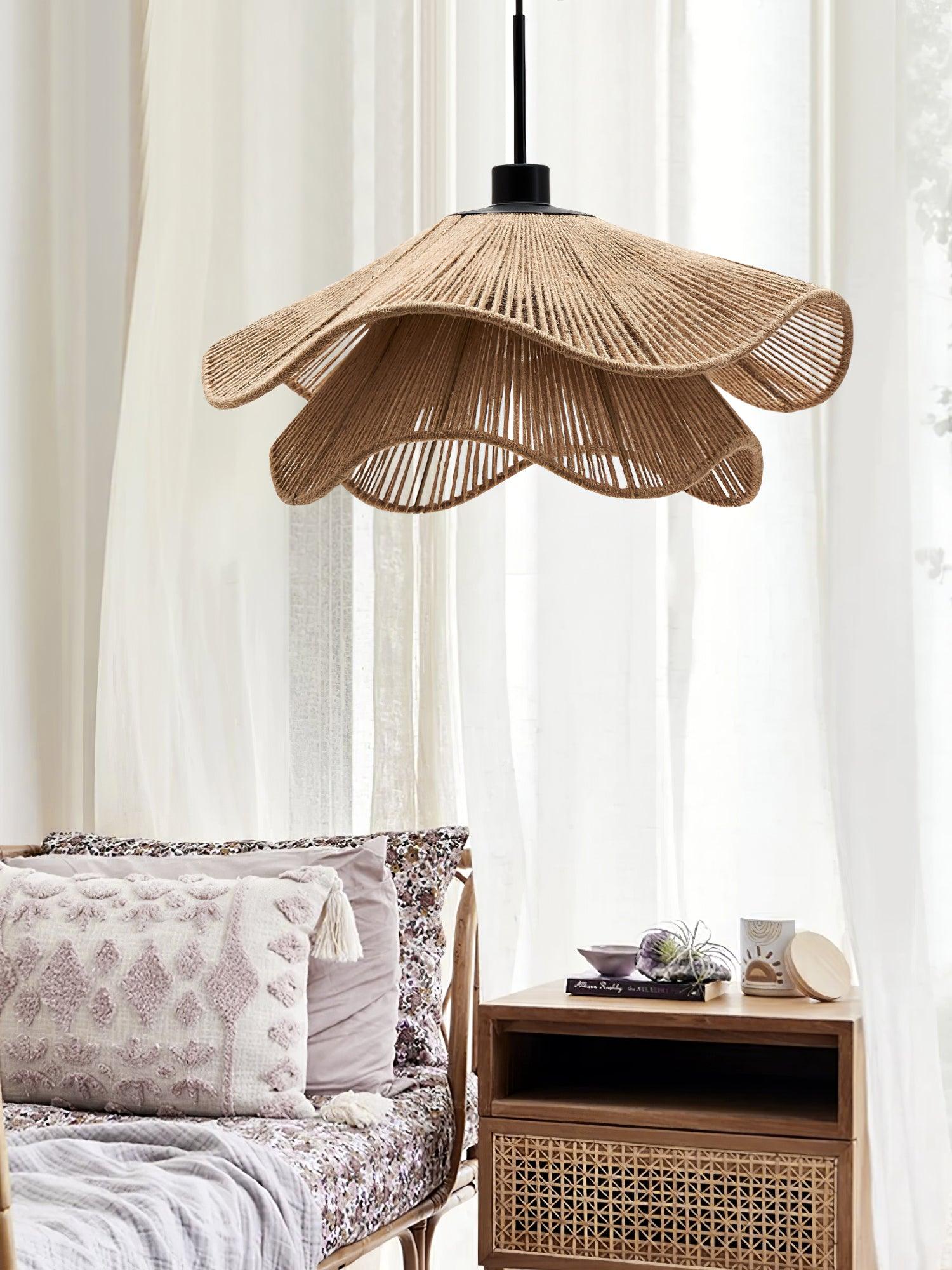 Handmade Straw Hat Pendant Lamp - Lumpaz