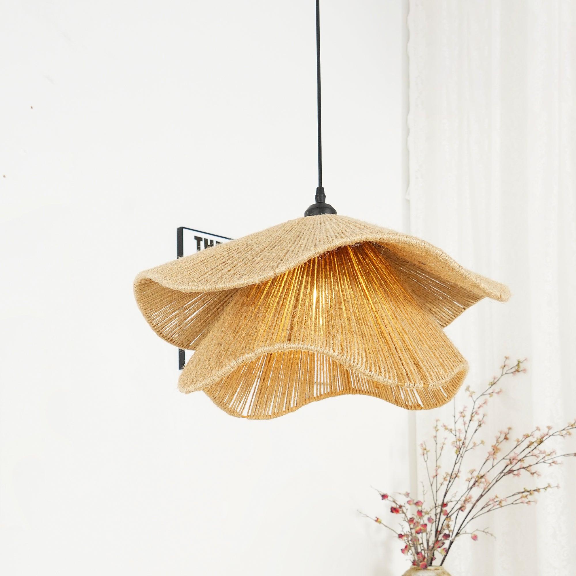 Handmade Straw Hat Pendant Lamp - Lumpaz
