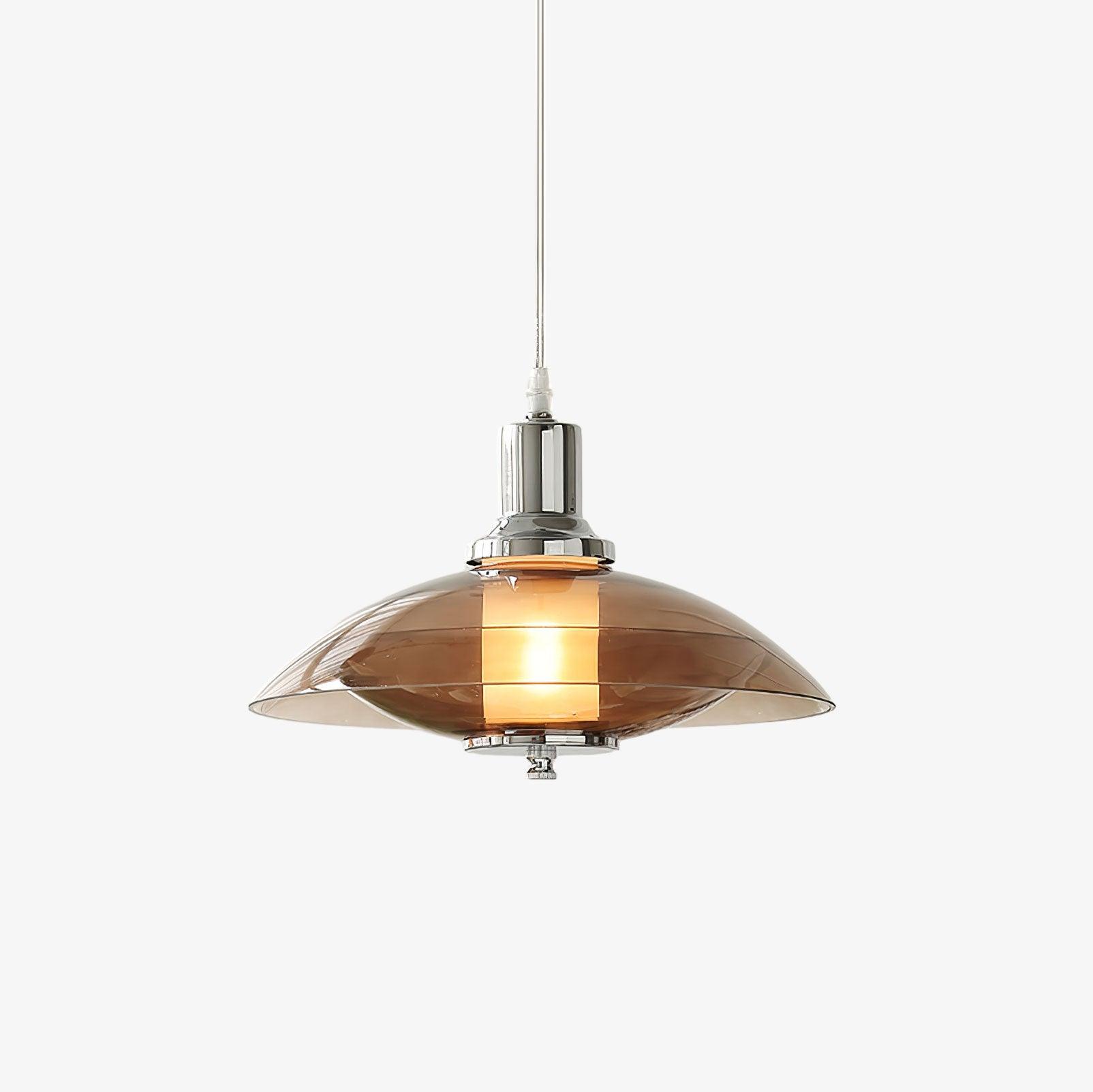 Flying Saucer Chrome Pendant Light - Lumpaz